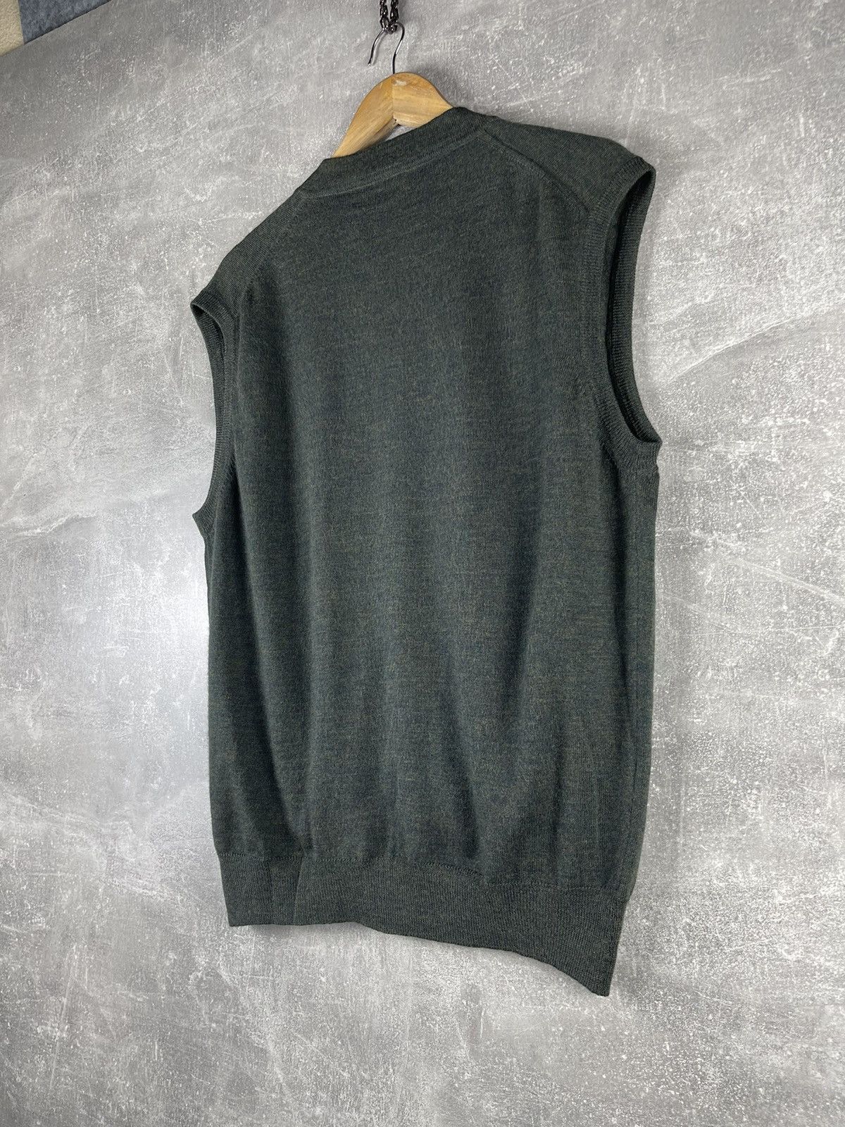 Yves Saint Laurent Yves Saint Laurent Tricots Vintage Wool Button Vest Green Size US XXL / EU 58 / 5 - 7 Thumbnail