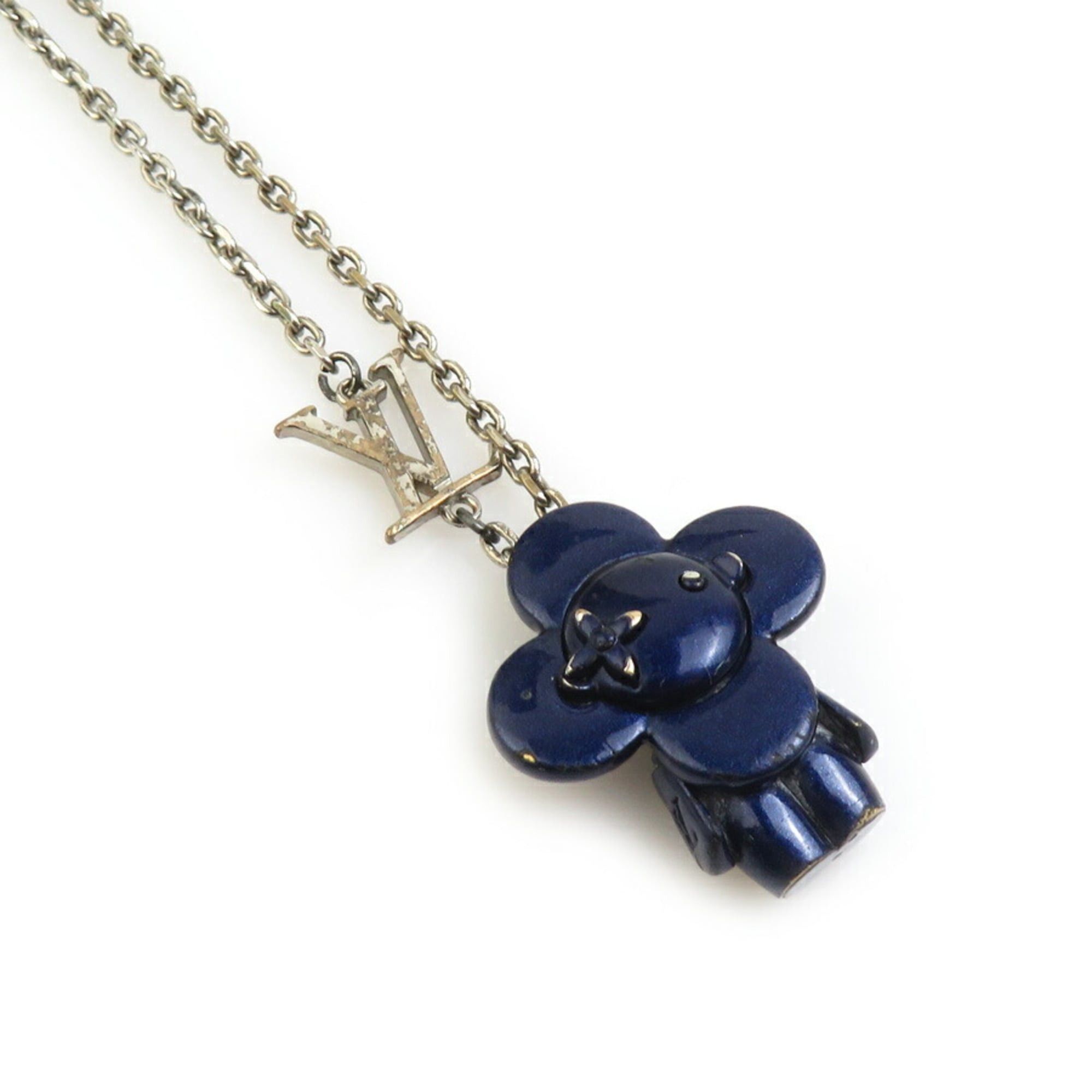 Louis Vuitton Louis Vuitton Collier Vivienne Metal Necklace in Navy/Silver for Women, MP3194 e61496a Size ONE SIZE - 1 Thumbnail