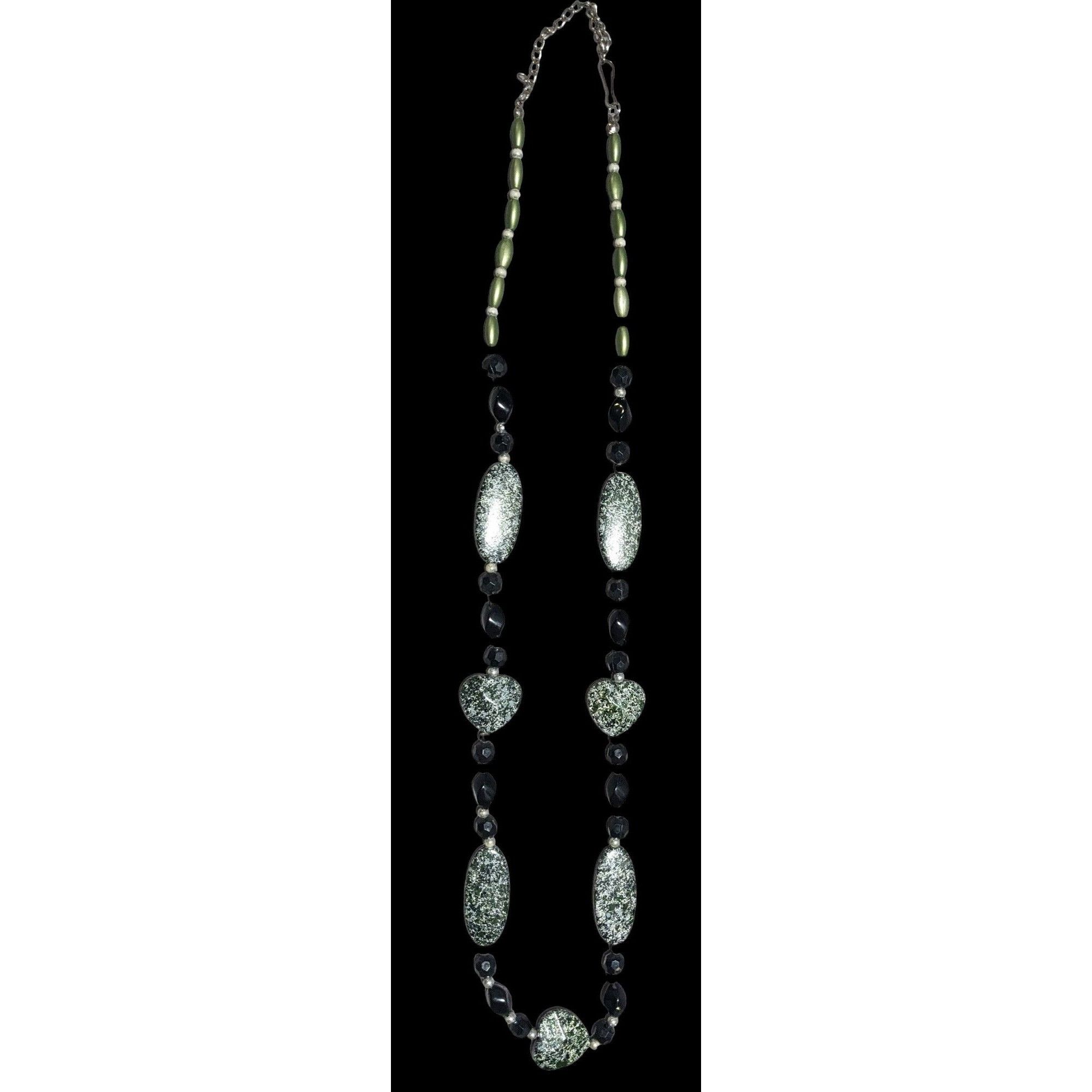Other Green & Black Speckled Beaded Necklace Size ONE SIZE - 1 Thumbnail