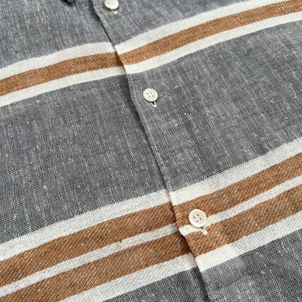 Junya Watanabe AD 2015 Junya Watanabe Linen Stripe Long Sleeve Shirt Size US S / EU 44-46 / 1 - 5 Thumbnail