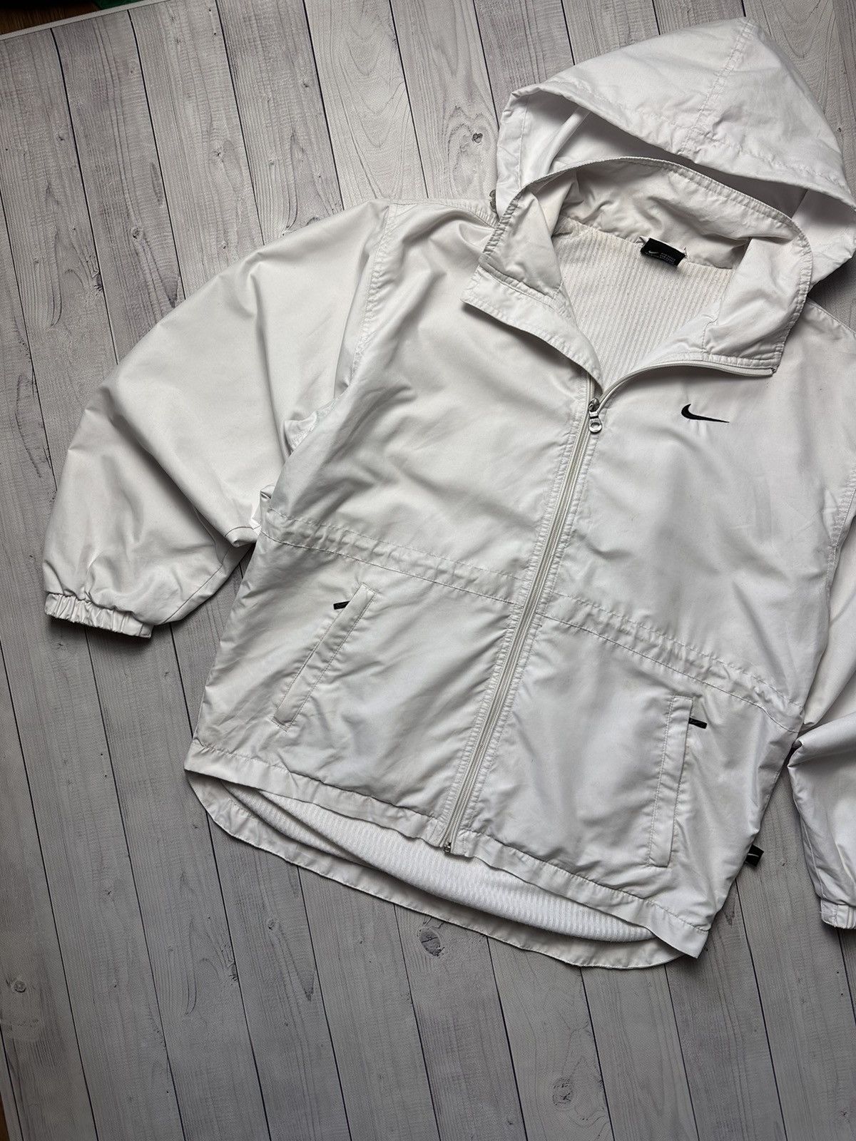 Nike × Vintage Vintage Nike jacket white logo size M/L Size US M / EU 48-50 / 2 - 2 Thumbnail