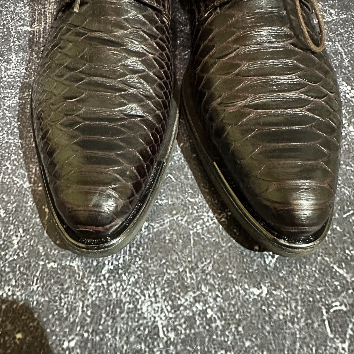 Baldinini BALDININI 🇮🇹- Men’s Brown Oxford Python Leather Size 40 Size US 7 / EU 40 - 7 Thumbnail