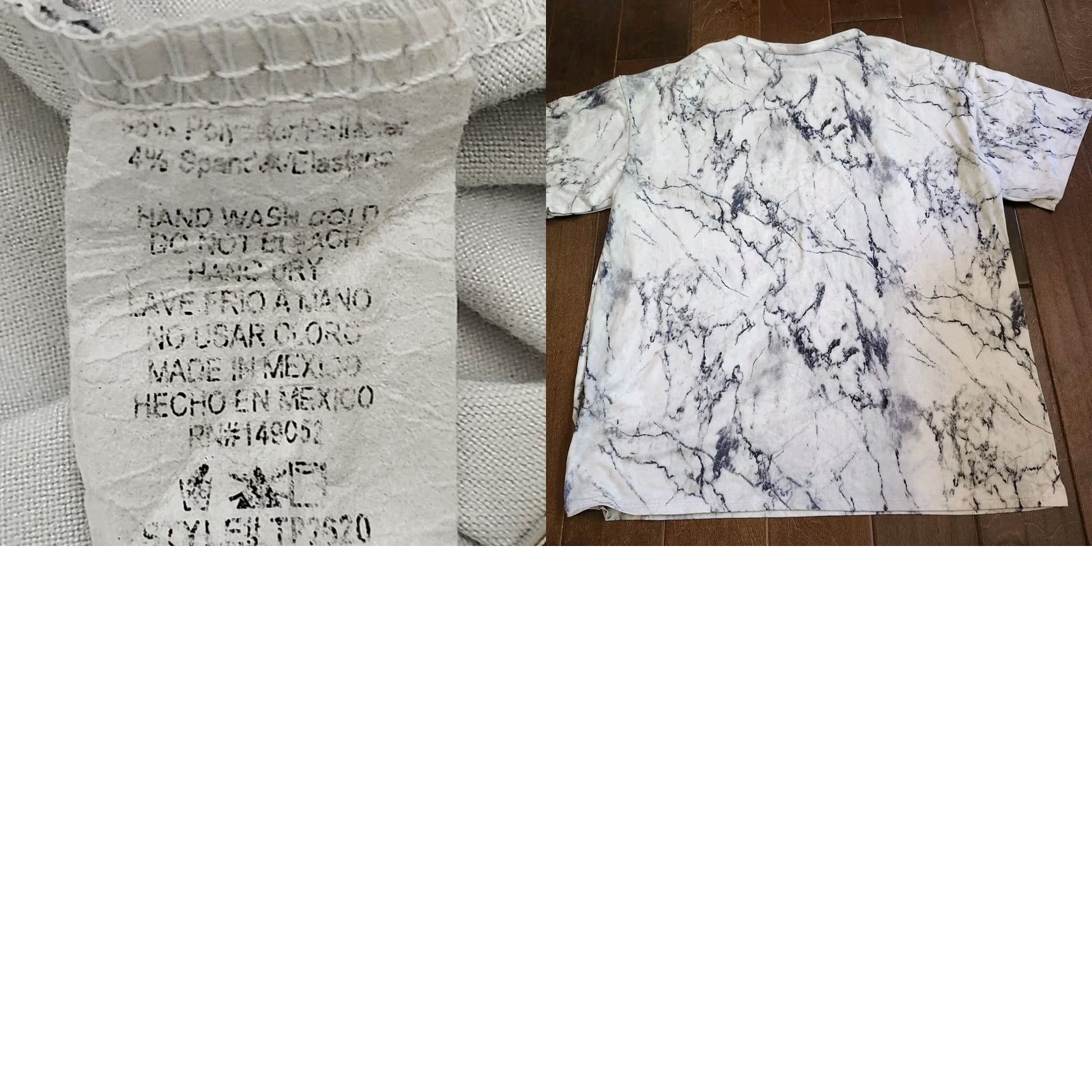Fashion Nova Fashion Nova Men's Marble Tee T-Shirt - Size M - Brown Black White Crew Neck Short Sleeve Regular Fit All Seasons Lightweight Mens Size US M / EU 48-50 / 2 - 9 Thumbnail