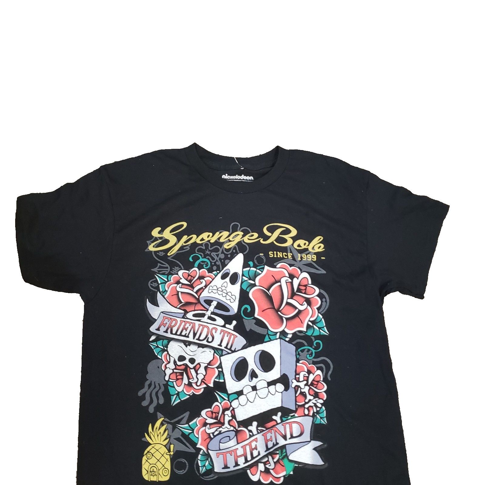 Nickelodeon SpongeBob Men's Skull T Shirt Sz Med Black See Description Size US M / EU 48-50 / 2 - 4 Thumbnail