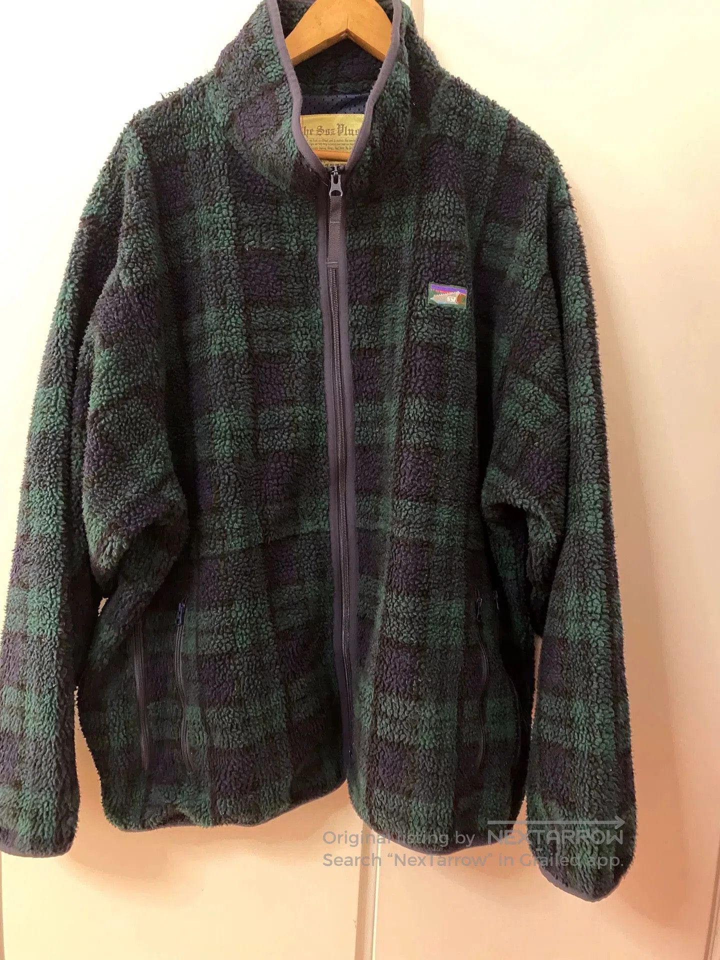 Beams Japan plaid fleece jacket with zip front. Size US M / EU 48-50 / 2 - 7 Thumbnail