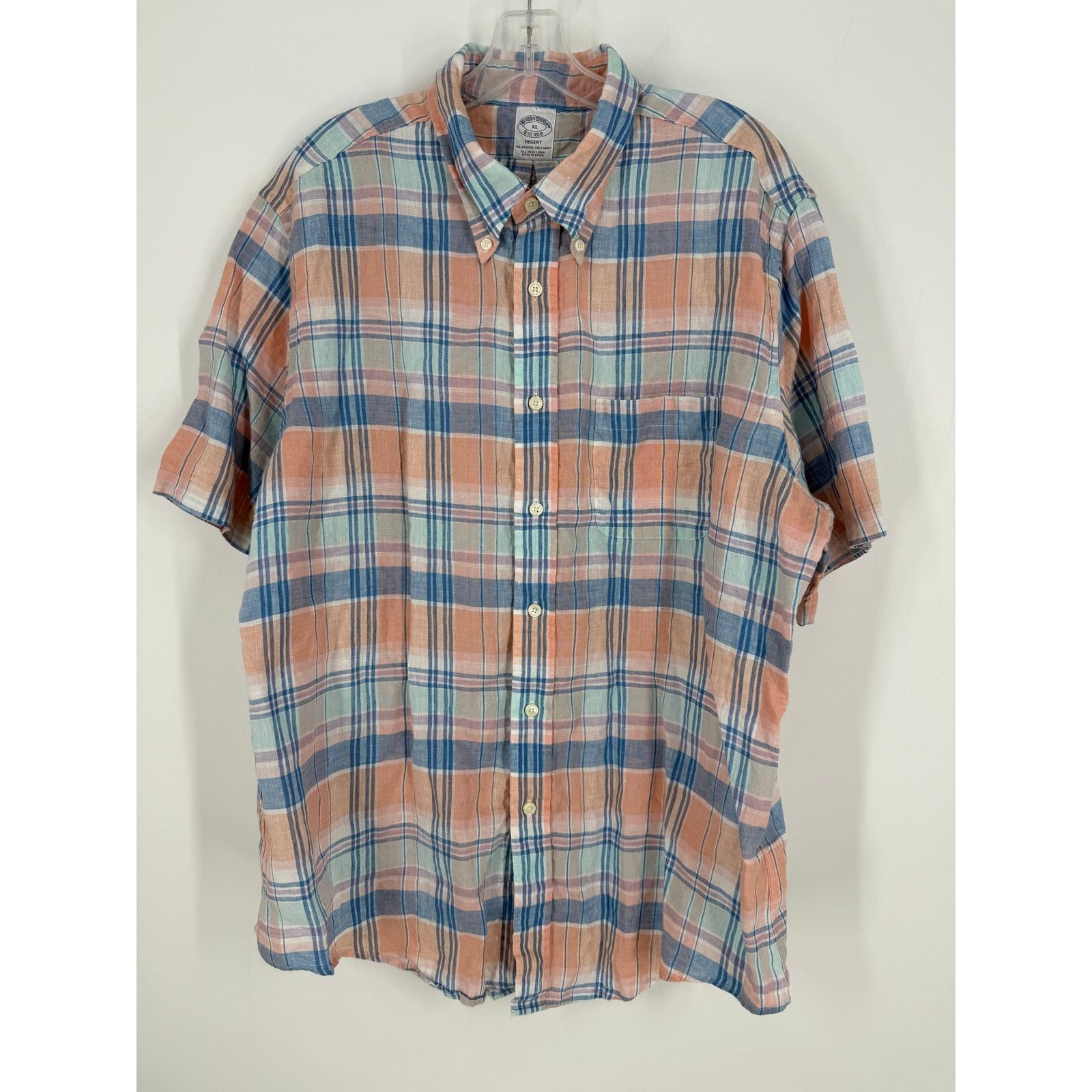 Brooks Brothers Brooks Brothers 100% Irish Linen Button Down Polo Shirt Size US XL / EU 56 / 4 - 1 Thumbnail