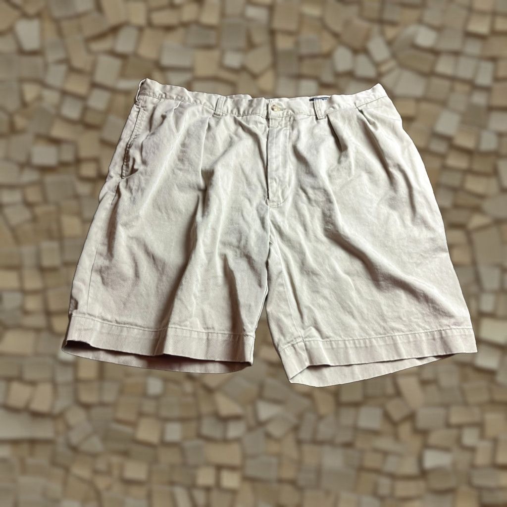 Polo Ralph Lauren Polo Ralph Lauren Shorts Men 36 Pleated Classic Fit 9" Tan Brown Solid Chino Casual Vintage No N/A Size US M / EU 48-50 / 2 - 1 Thumbnail
