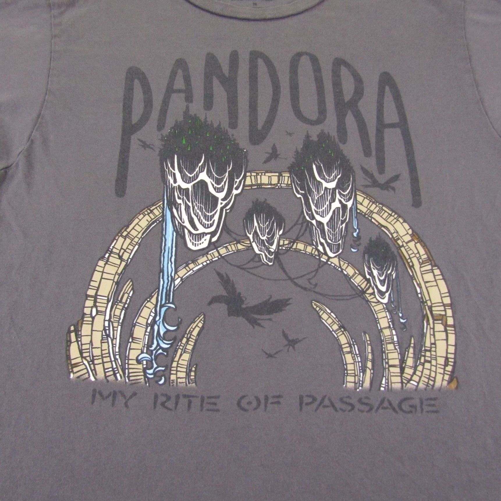 Disney VINTAGE Disney Avatar Shirt Mens Medium Gray Pandora Movie Tee Adult M Cotton Graphic Print Crew Neck Short Sleeve Full Logo Back 90s Theme Mens Size US M / EU 48-50 / 2 - 3 Thumbnail