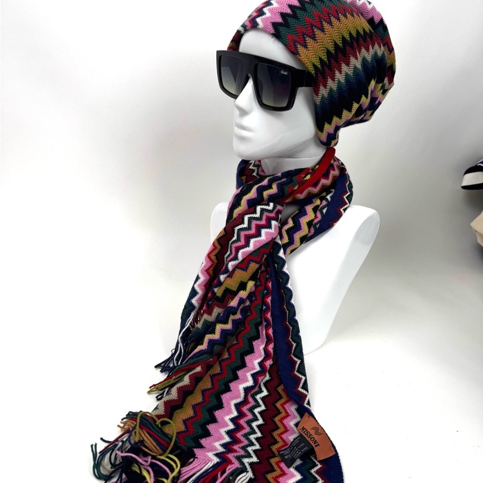 Missoni Missoni beautiful flames stitch one size hat and scarf Size ONE SIZE - 11 Thumbnail