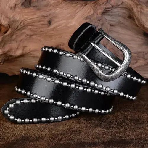 Japanese Brand × Unowned Belts Luxury Design Rivet Leather Belt Size ONE SIZE - 4 Thumbnail