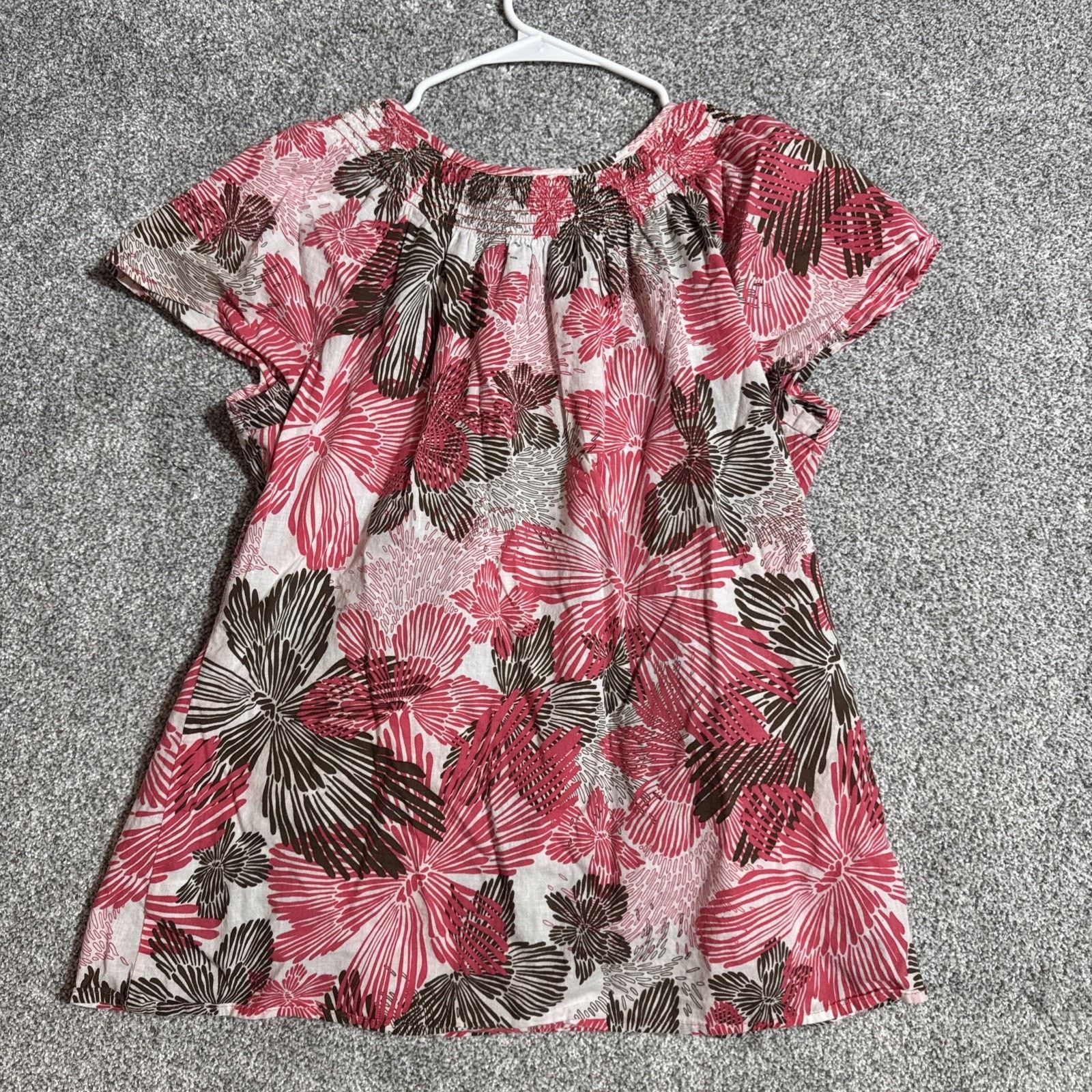 St. Johns Bay Boho Peasant Blouse Womens L Cottagecore Floral Embroidered Size L / US 10 / IT 46 - 6 Thumbnail