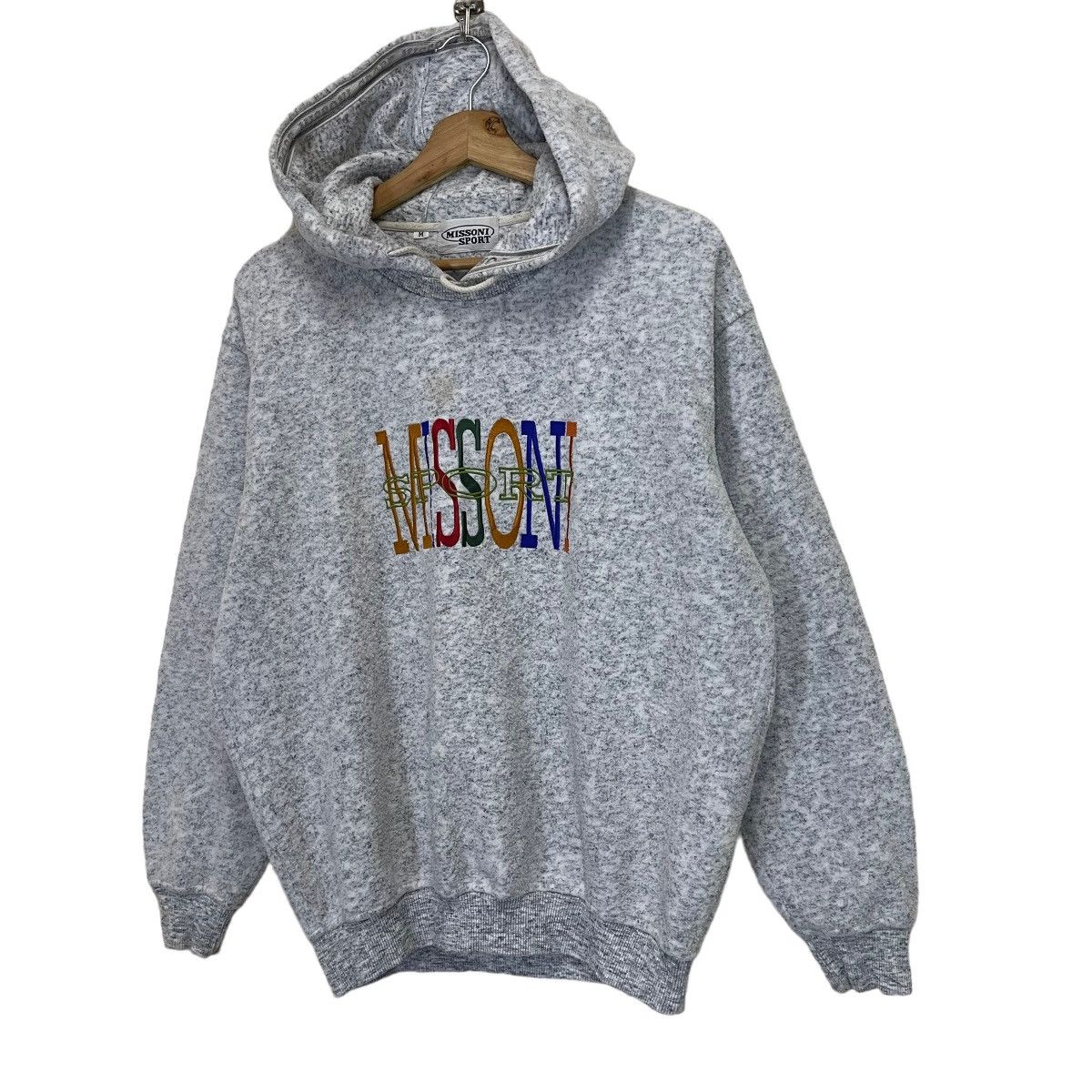 Missoni Vintage Missoni Sports Multicolour Spellout Pullover Hoodie Size US M / EU 48-50 / 2 - 3 Thumbnail