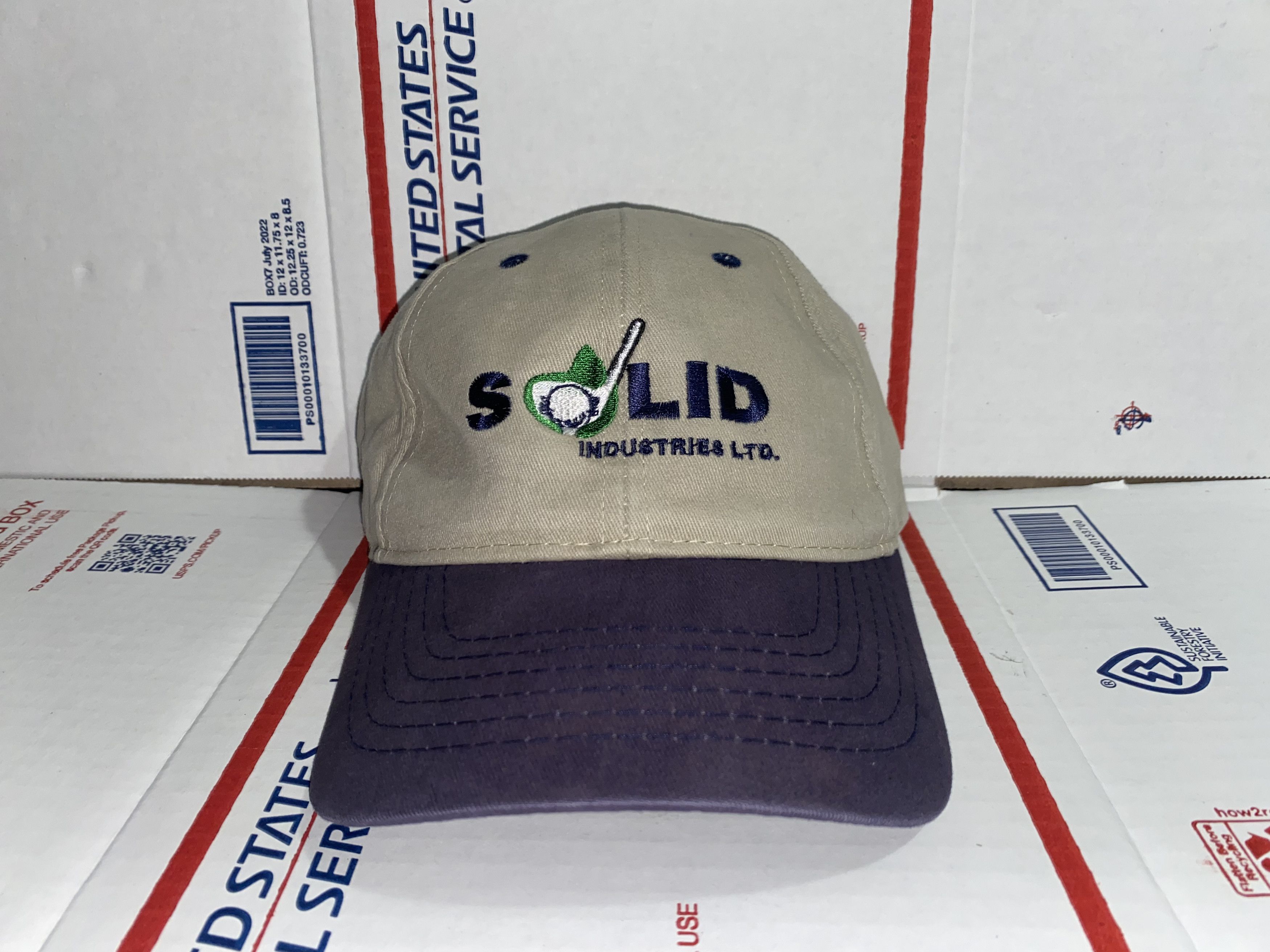 Vintage vtg SOLID Industries ltd Limited golf golfing Co. US Cap hat Size ONE SIZE - 1 Thumbnail