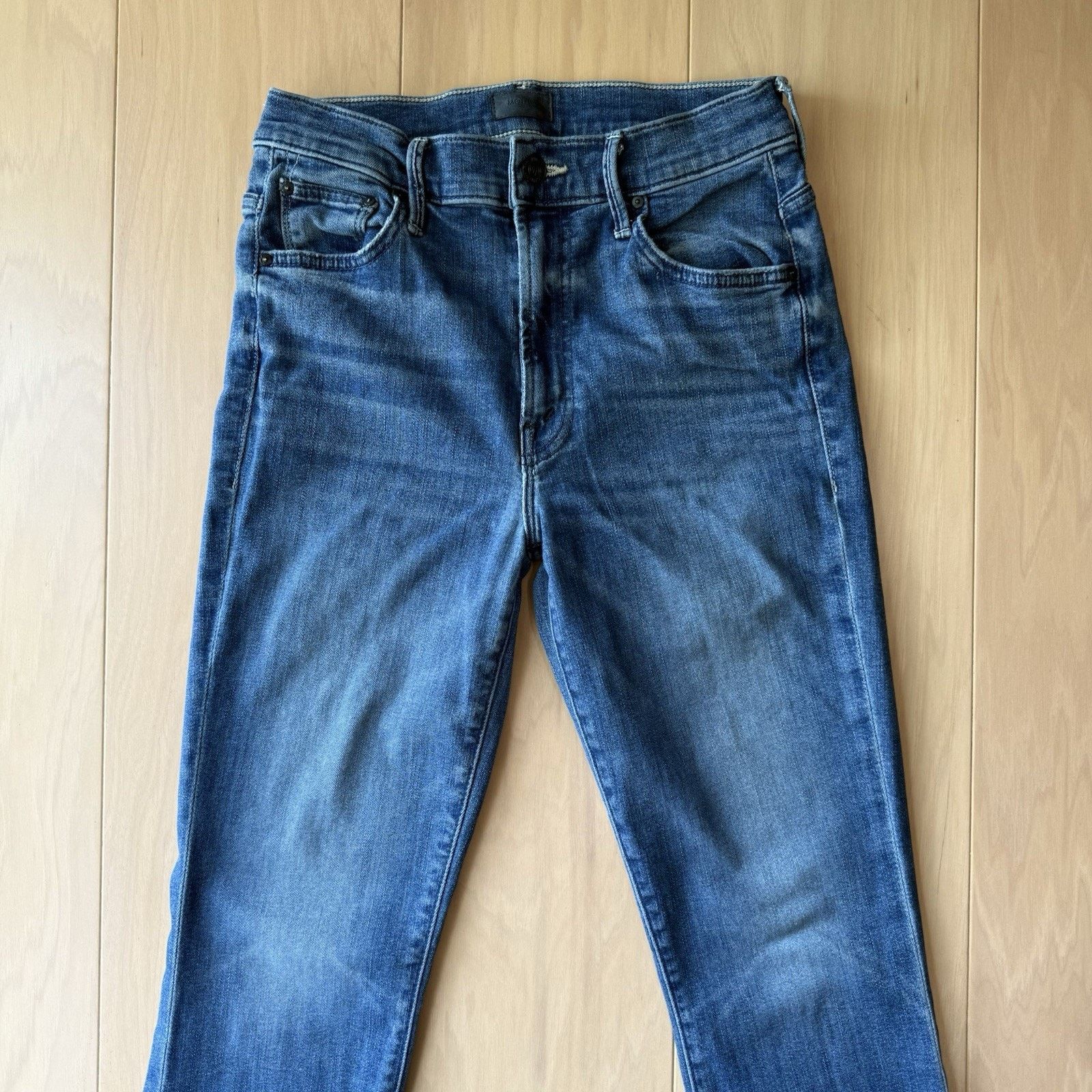 MOTHER Mother Insider Crop Jeans Women's 26 Blue Medium Wash Step Size 26" / US 2 / IT 38 - 3 Thumbnail