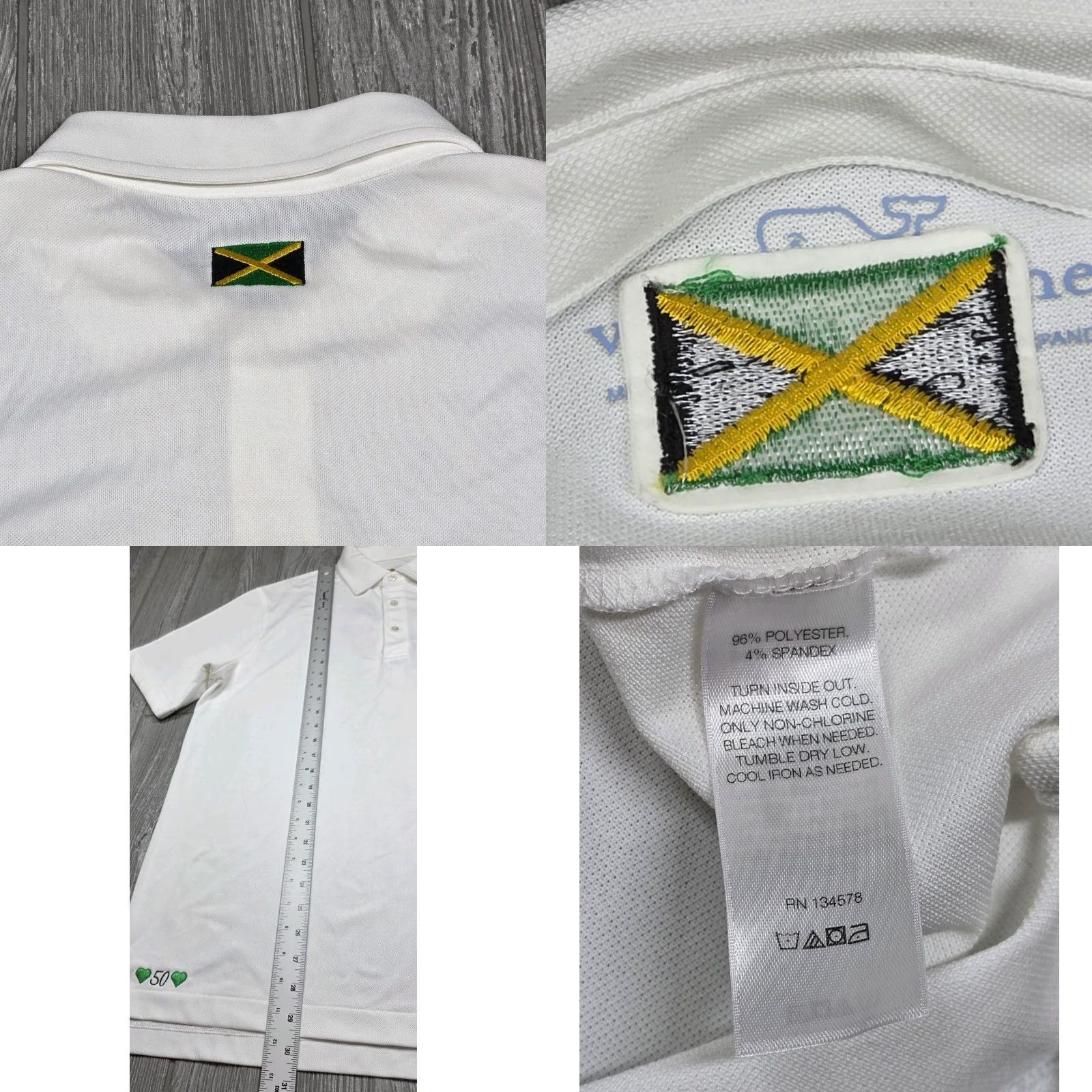 Vineyard Vines VINEYARD VINES Polo Shirt Mens L White Performance Golf TRYALL CLUB JAMAICA Size US L / EU 52-54 / 3 - 8 Thumbnail