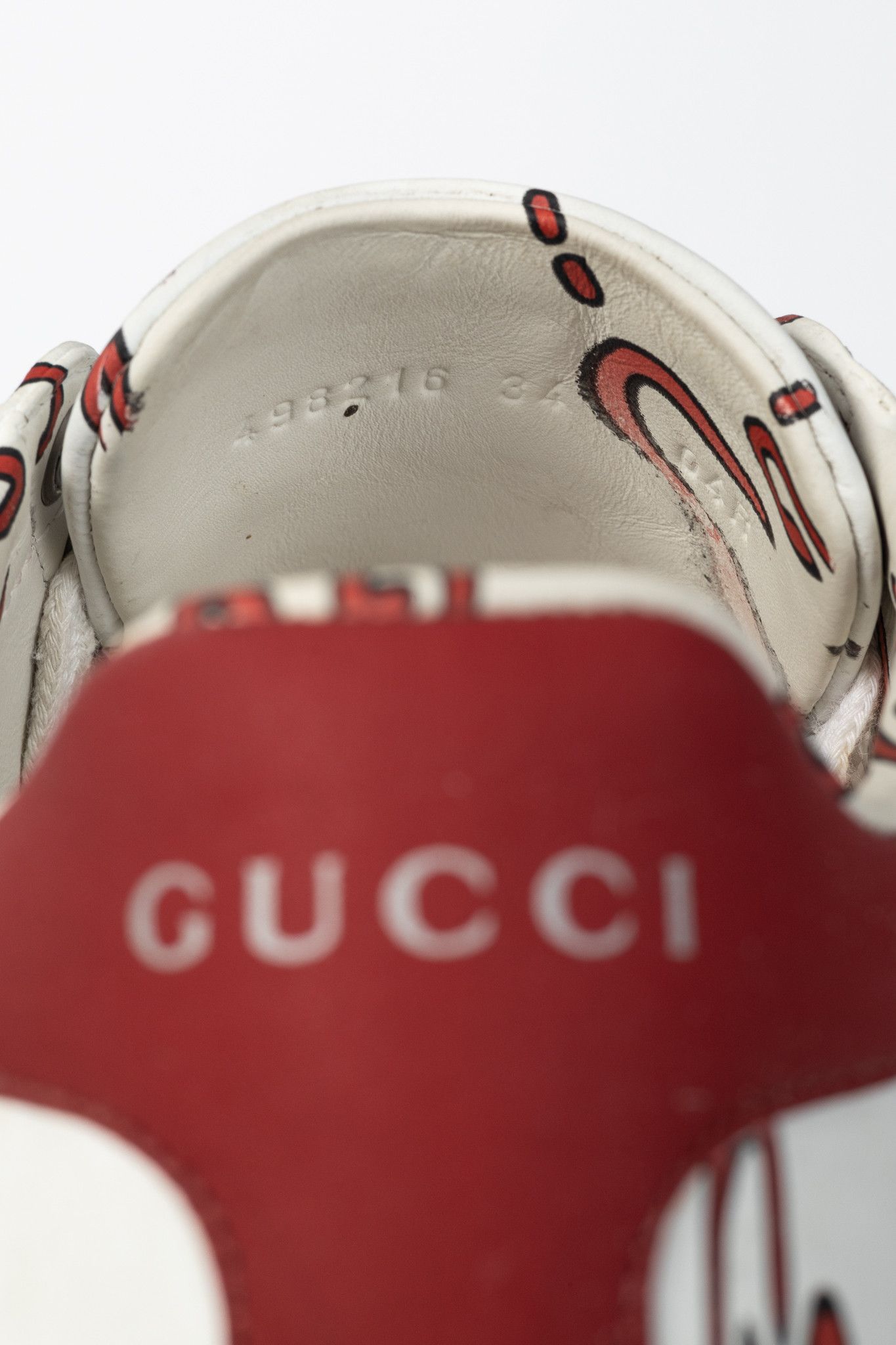 Gucci Gucci Ace White GG Ghost Lace-Up Sneakers Size US 4 / IT 34 - 11 Thumbnail