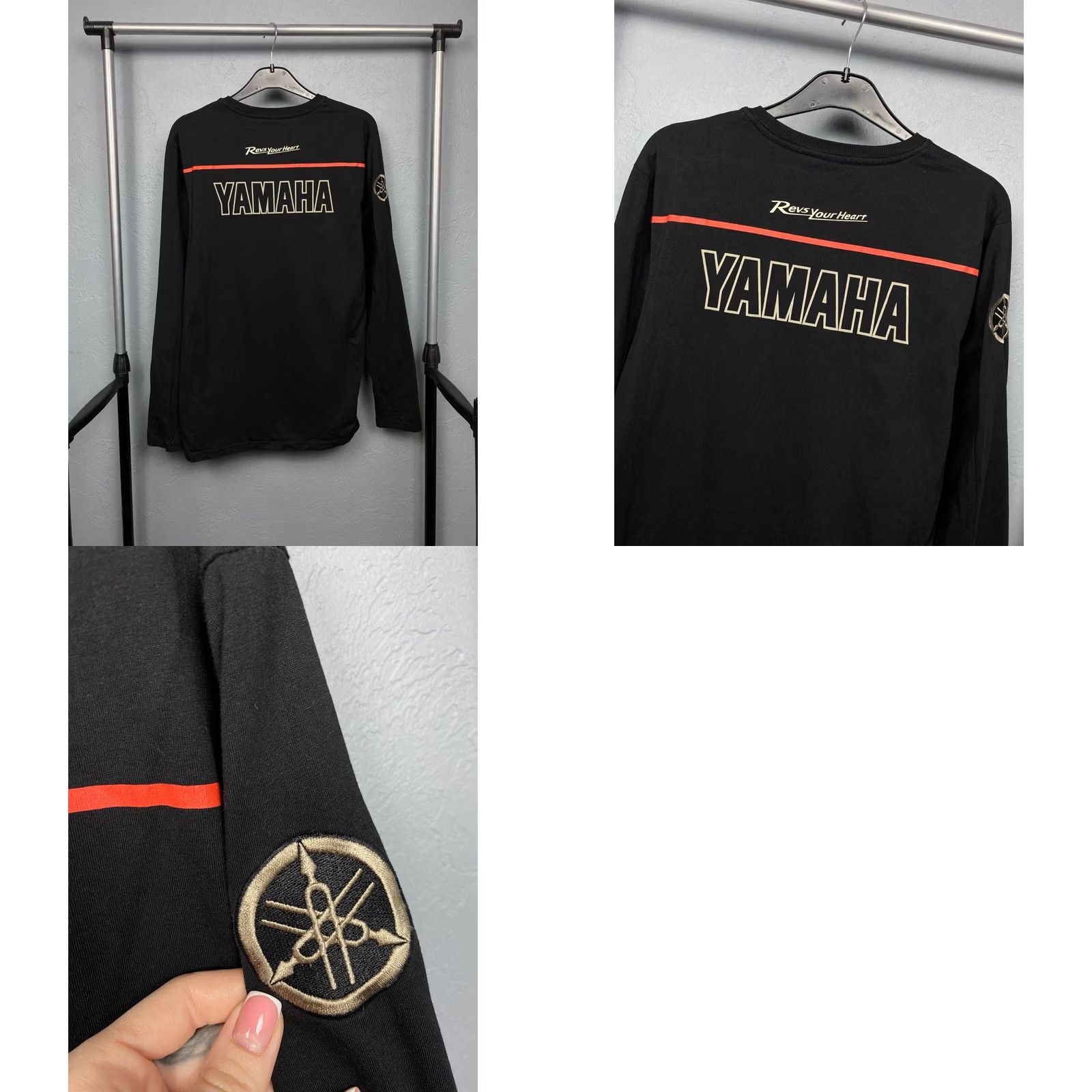Yamaha Yamaha Racing T-Shirt Mens Long Sleeve Size L Black Cotton Crew Neck Graphic Print Vintage: No Size US L / EU 52-54 / 3 - 8 Thumbnail
