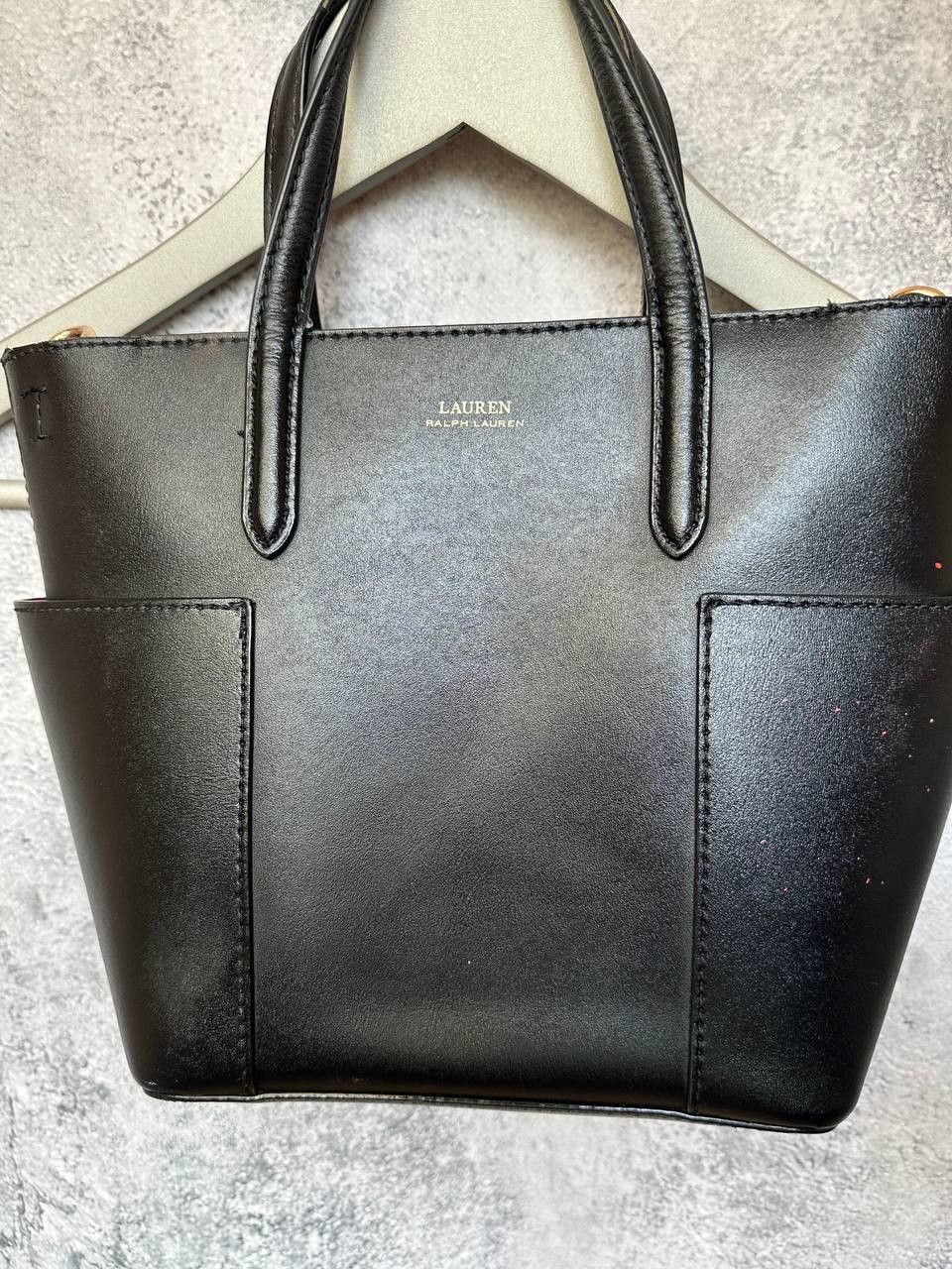 Lauren Ralph Lauren Lauren Ralph Lauren Black Leather Satchel / Tote Bag Size ONE SIZE - 4 Thumbnail