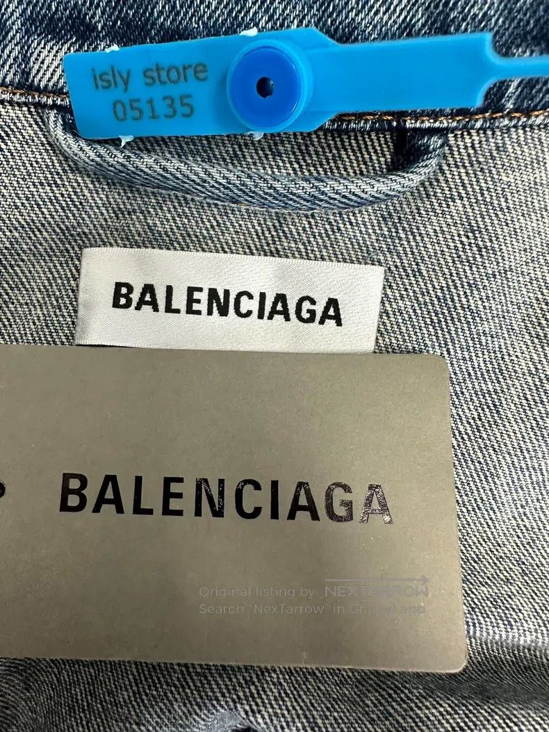 Balenciaga Balenciaga Logo Embroidered Denim Jacket Size XS / US 0-2 / IT 36-38 - 4 Thumbnail