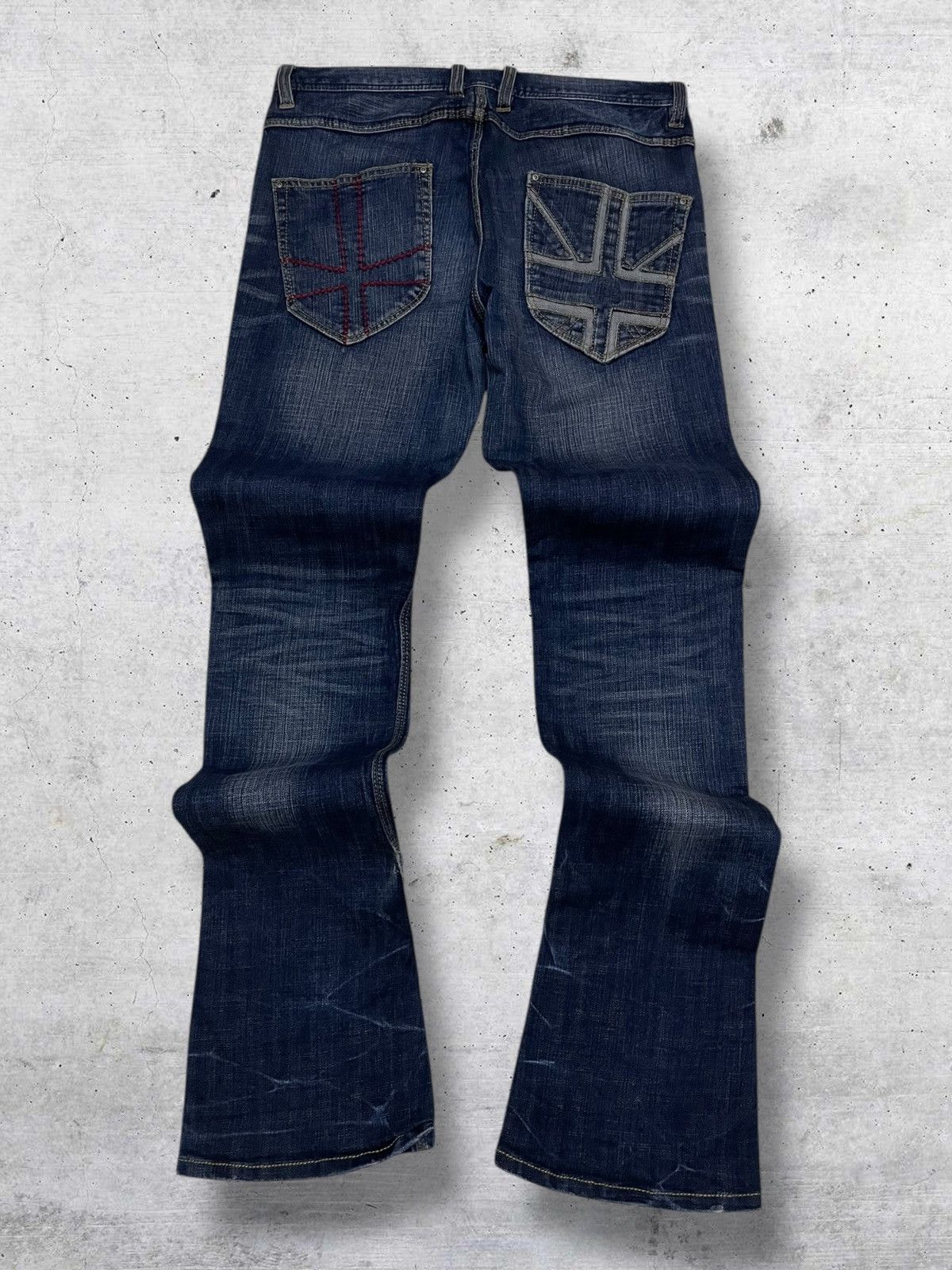 Tornado Mart VINTAGE HIDEWAYS NICOLE 90S JAPAN DESIGNER FLARED CUT DENIM Size US 30 / EU 46 - 8 Thumbnail
