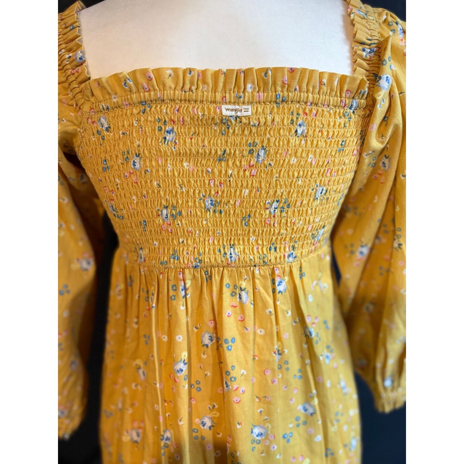 Billabong Billabong x Wrangler Smocked Dress Cottagecore Prairie Dress Size S / US 4 / IT 40 - 3 Thumbnail
