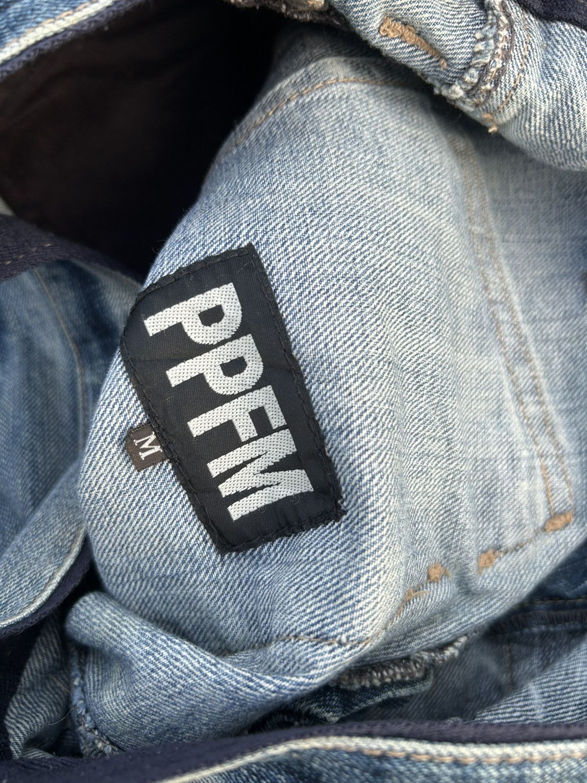 Kapital PPFM Japanese Punk Bondage Distressed Denim Jeans Size US 32 / EU 48 - 6 Thumbnail