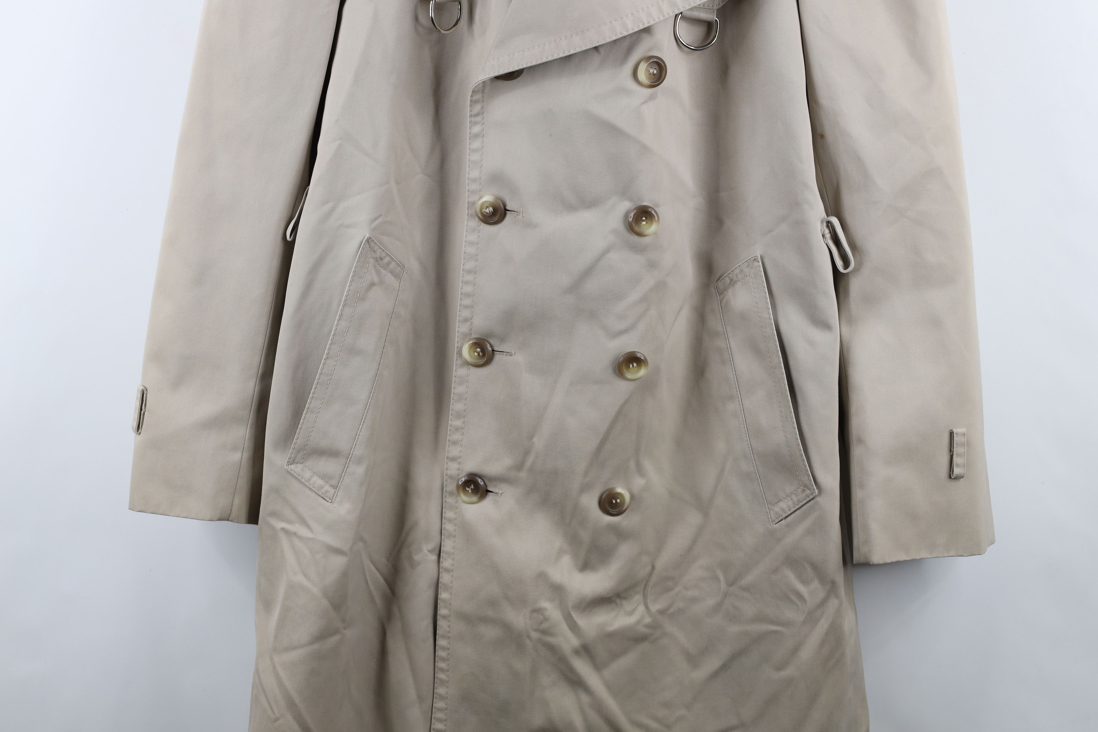 Vintage Vintage 80s 90s Streetwear Breasted Trench Coat Jacket Size US L / EU 52-54 / 3 - 3 Thumbnail
