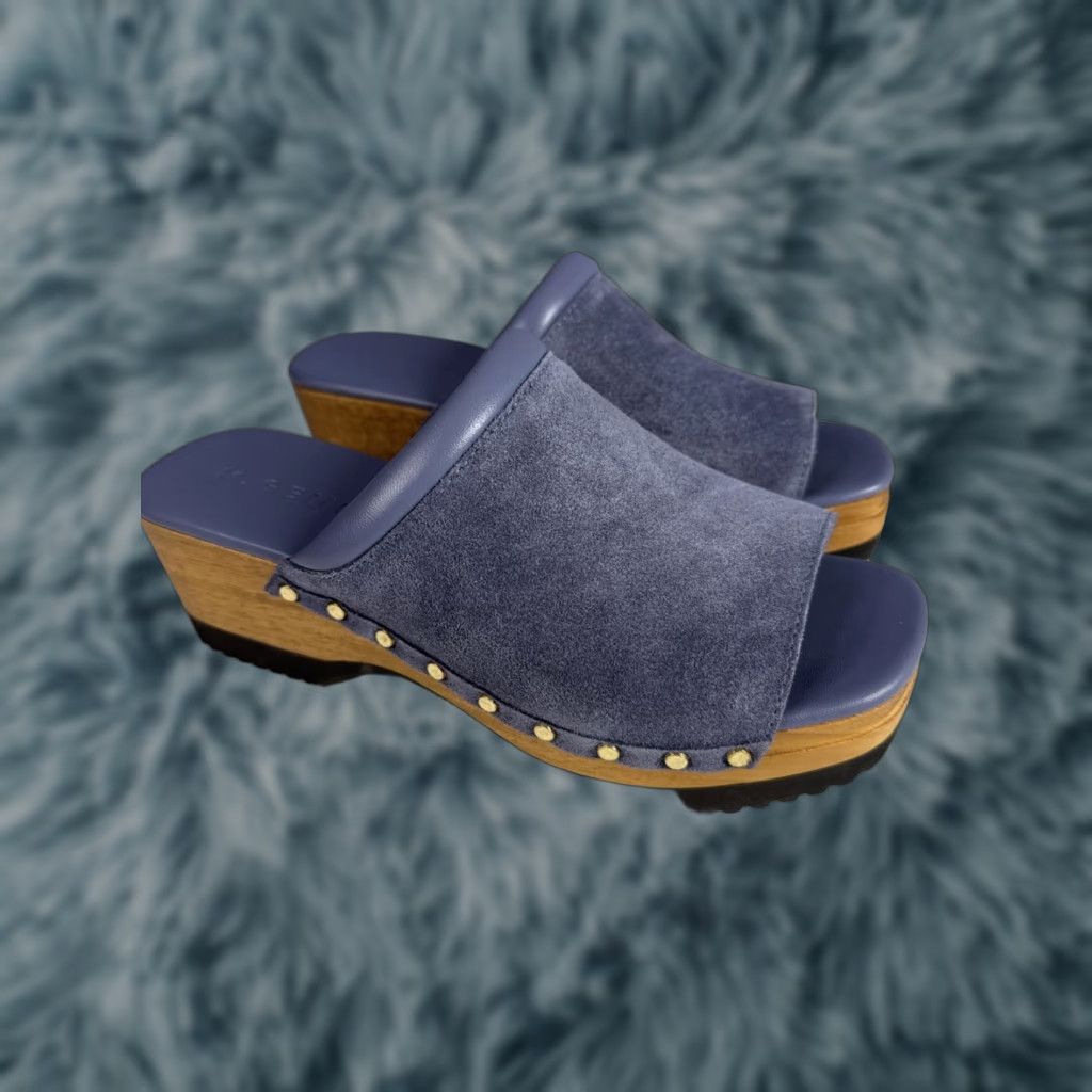 Vintage M. Gemi Greta Clog mule open toe with Wooden Platform Sz 38 Women’s Sz 8 US Size US 8 / IT 38 - 1 Thumbnail