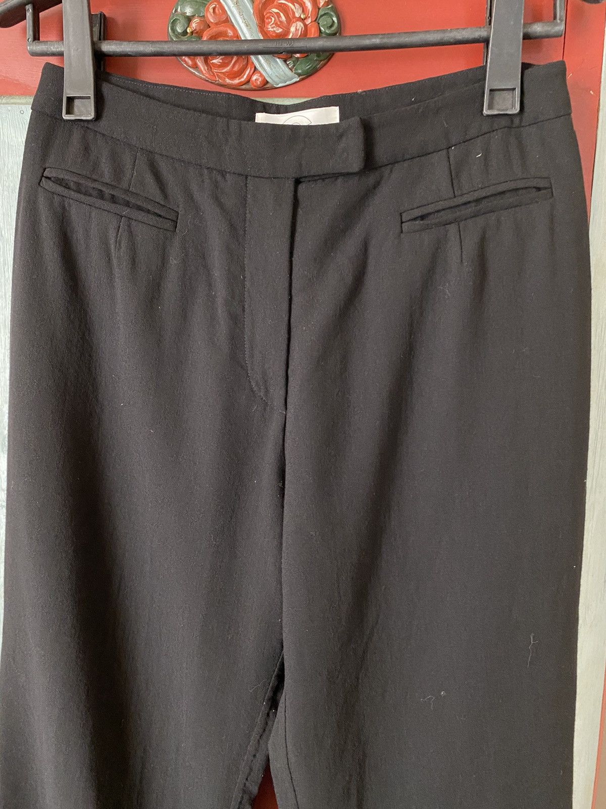 Karl Lagerfeld KARL LAGERFELD Black Wide-Leg Trousers Size 28" / US 6 / IT 42 - 13 Thumbnail