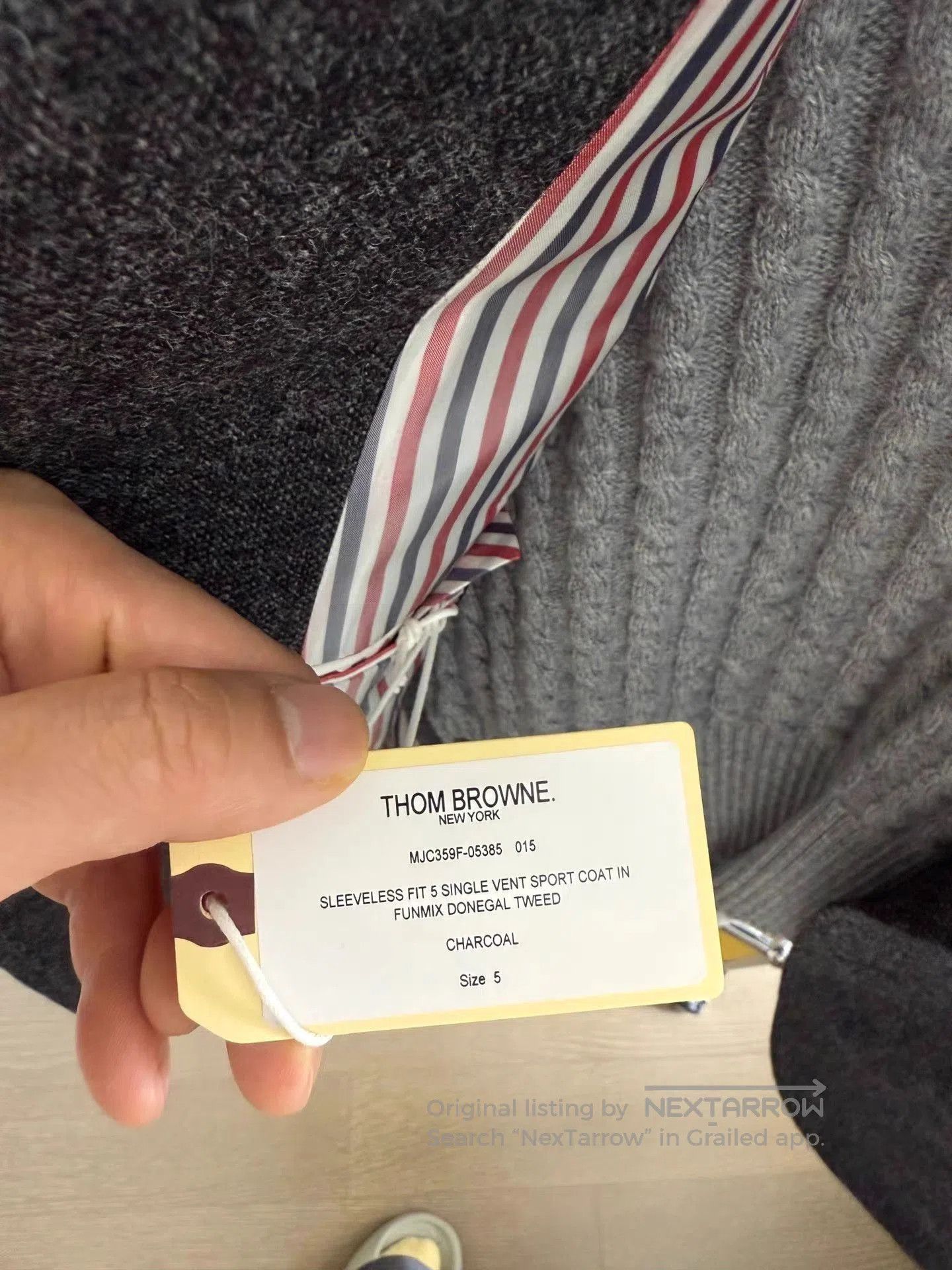 Thom Browne Gray Wool Blend Vest . Size US XXL / EU 58 / 5 - 4 Thumbnail