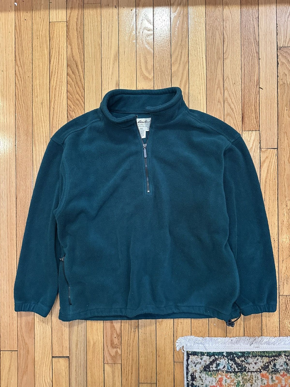 Eddie Bauer Vintage 00s Eddie Bauer Fleece Quarter-Zip - Forest Green Size US L / EU 52-54 / 3 - 1 Thumbnail