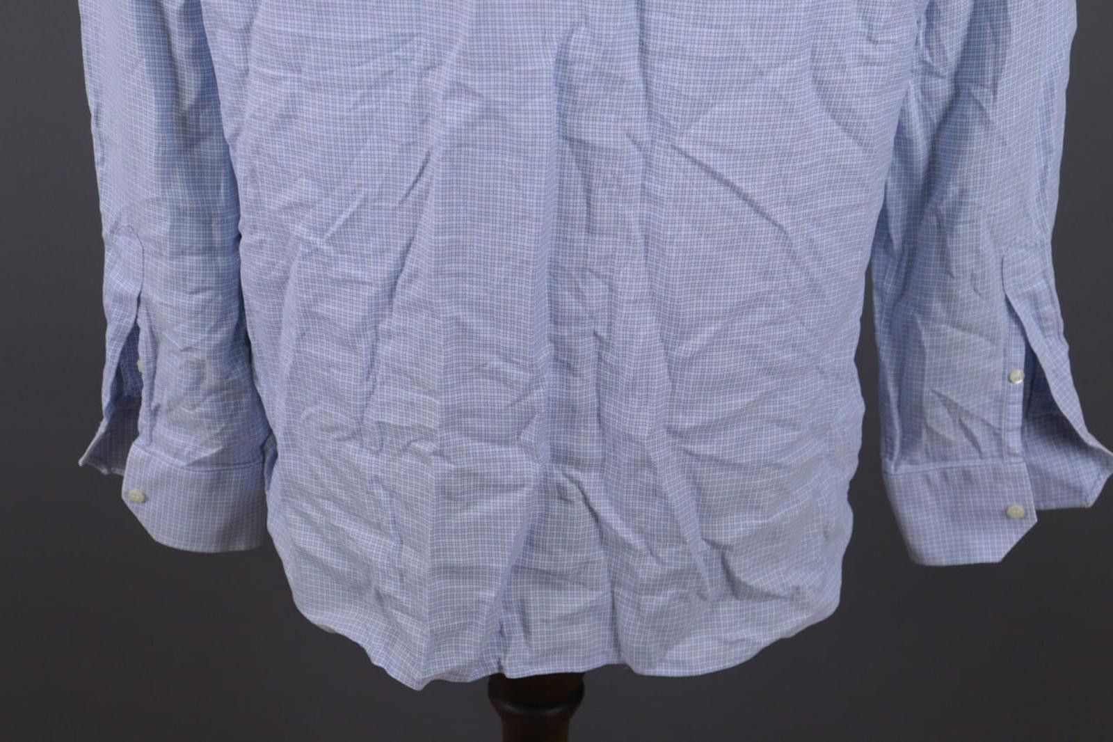 Designer Boggi Milano Tailored Fit Blue Down Shirt Size 43 / 17 Size US M / EU 48-50 / 2 - 10 Thumbnail
