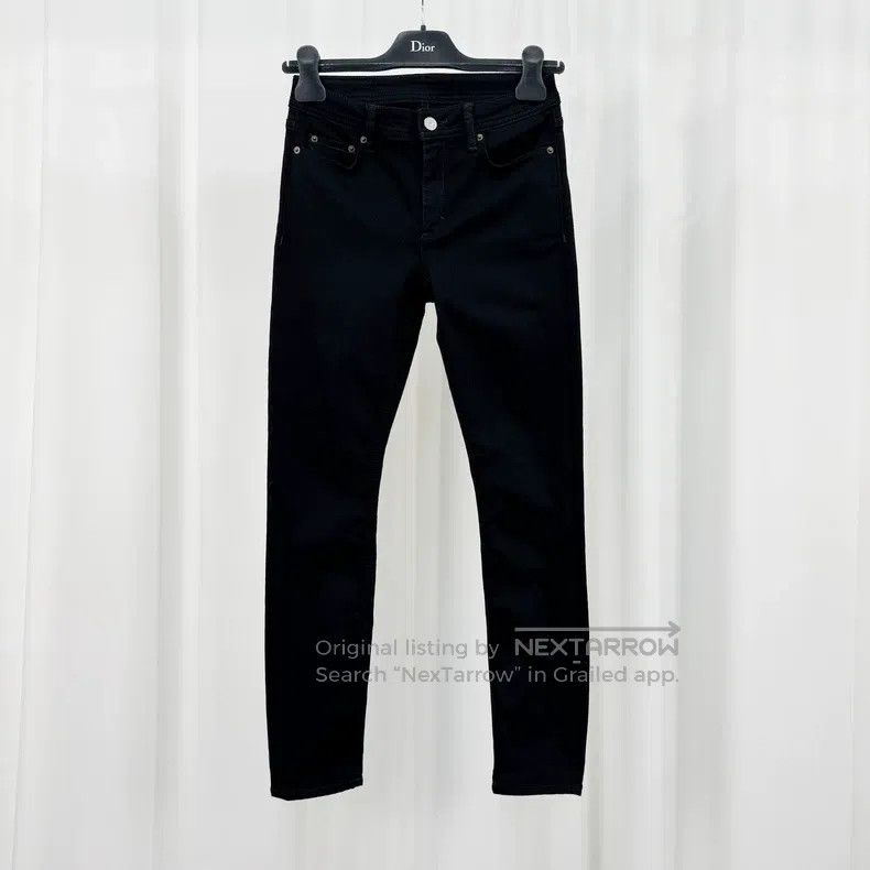 Acne Studios Acne Studios Black Leather Patch Denim Long Pants Size 26" / US 2 / IT 38 - 1 Thumbnail