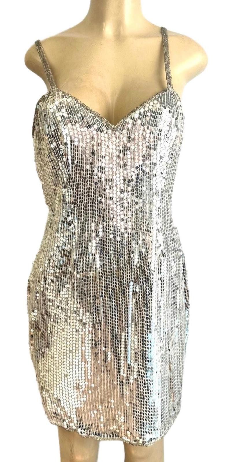 Other Sequin Silver Cocktail Dress size 8 Size M / US 6-8 / IT 42-44 - 1 Preview