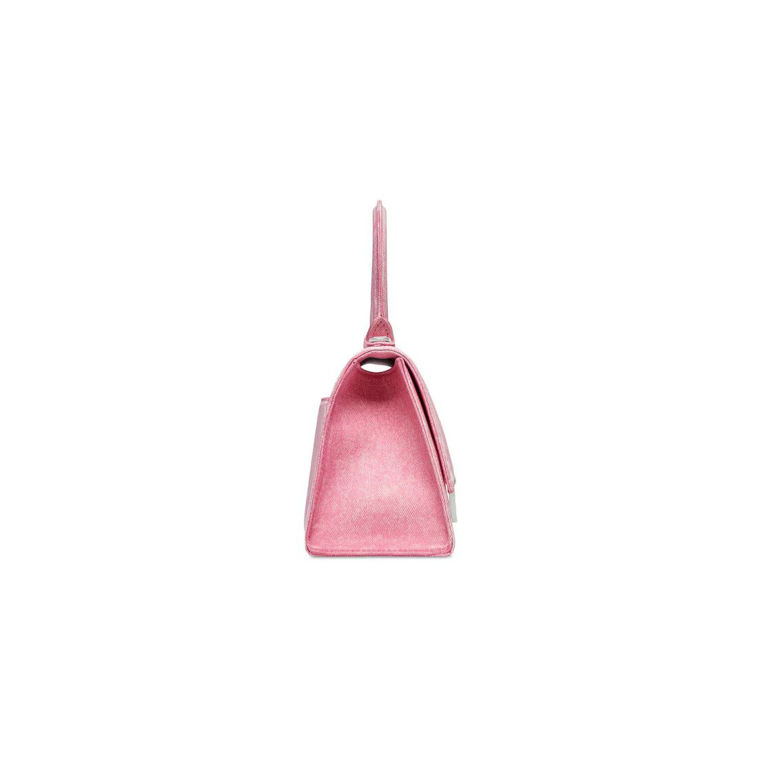 Balenciaga o1srvl11e1124 Size: OS / Hourglass Small Handbag Denim Pink Size ONE SIZE - 7 Thumbnail