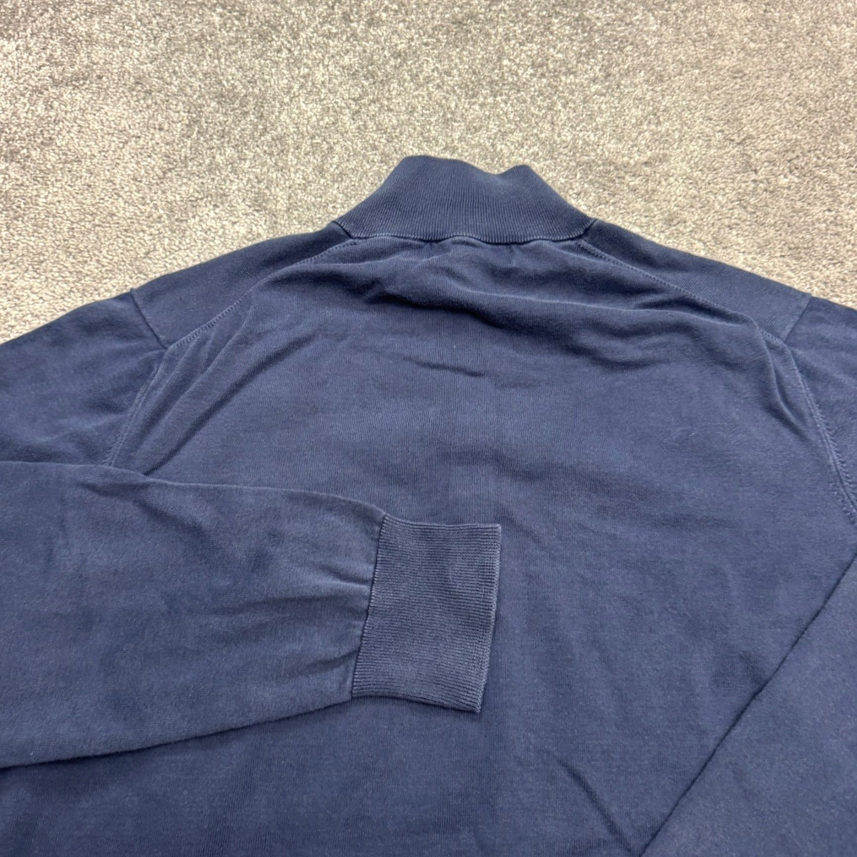 Brooks Brothers Brooks Brothers 1/2 Zip Pullover Sweatshirt Mens XXL Navy Blue Mock Neck Casual Knit Cotton Regular Long Sleeve Size US XXL / EU 58 / 5 - 4 Thumbnail
