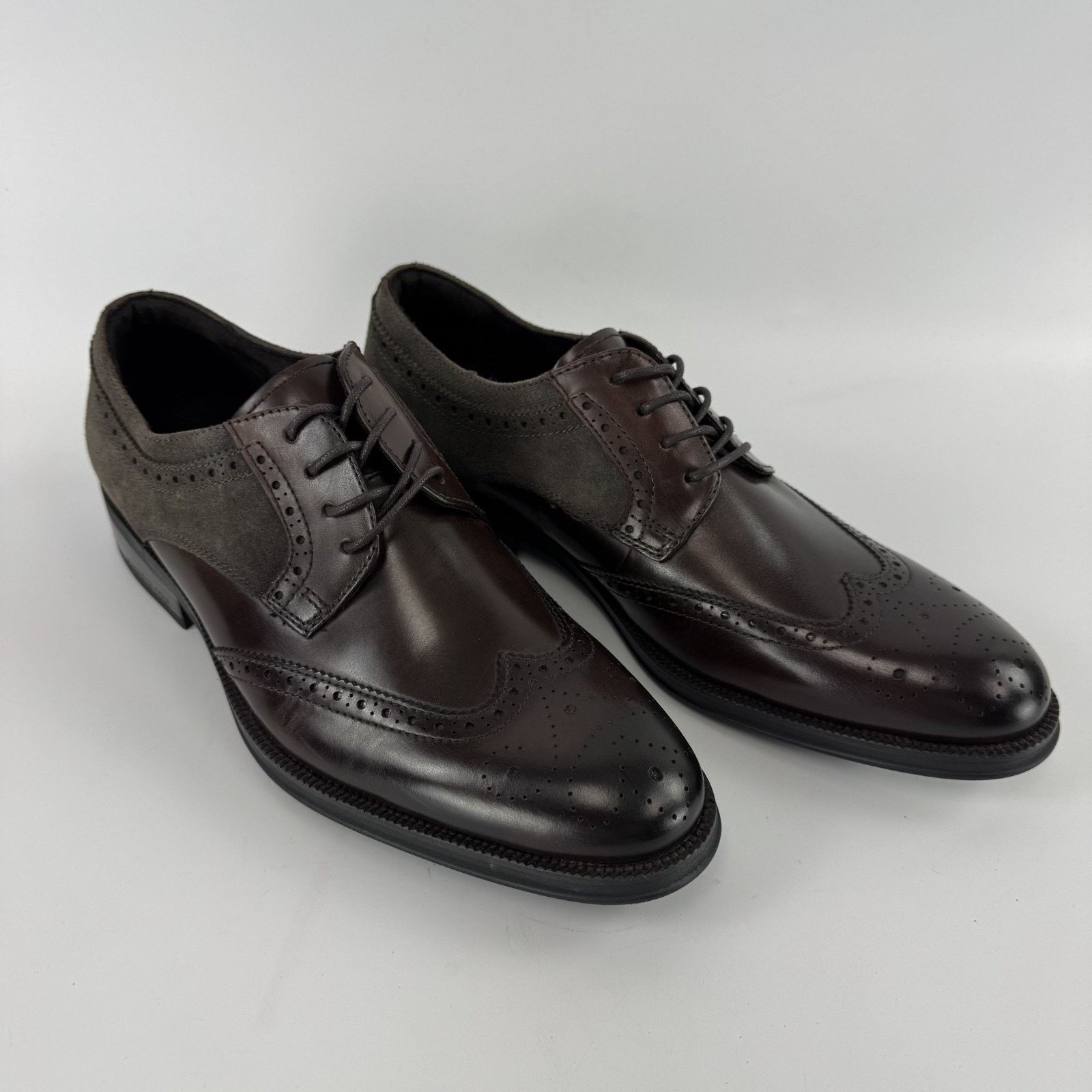 Kenneth Cole Kenneth Cole Men's Brock Wing Tip Lace Up 7.5 M Dress Shoes Size US 7.5 / EU 40-41 - 2 Thumbnail