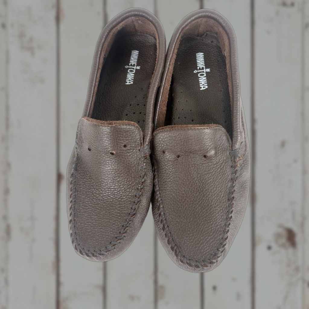 Minnetonka Minnetonka Moccasins Men's Casual Slip On Leather Shoes Size 12 Brown Outdoor Nature Size US 12 / EU 45 - 1 Thumbnail