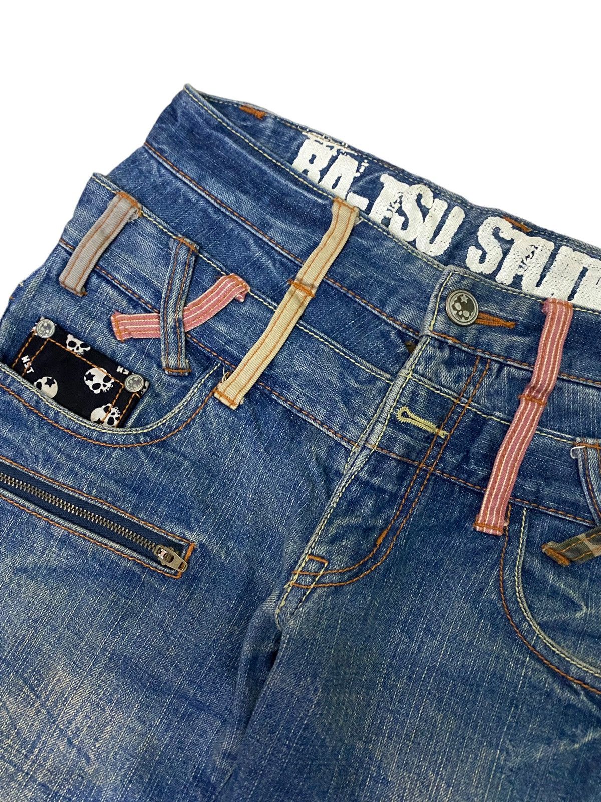 Hysteric Glamour 💥 Double Waist Ba-tsu Studio Skull Denim Size US 28 / EU 44 - 7 Thumbnail