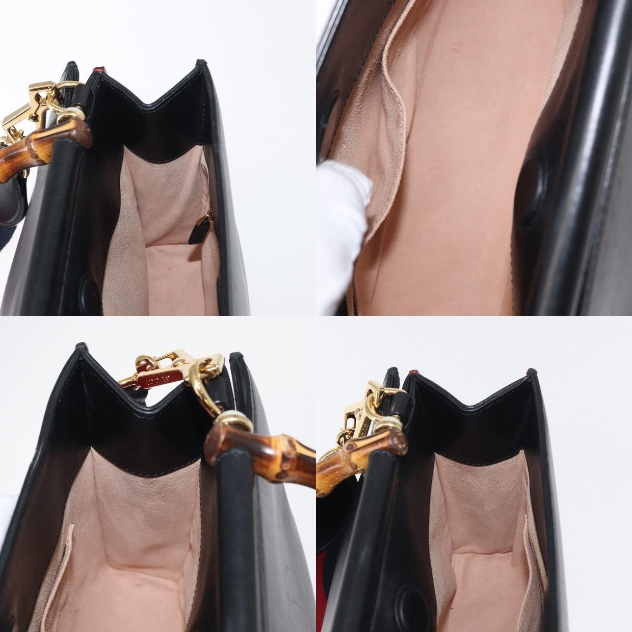 Gucci Gucci Bamboo Web Leather Nim Fair Bag Black Size ONE SIZE - 11 Thumbnail