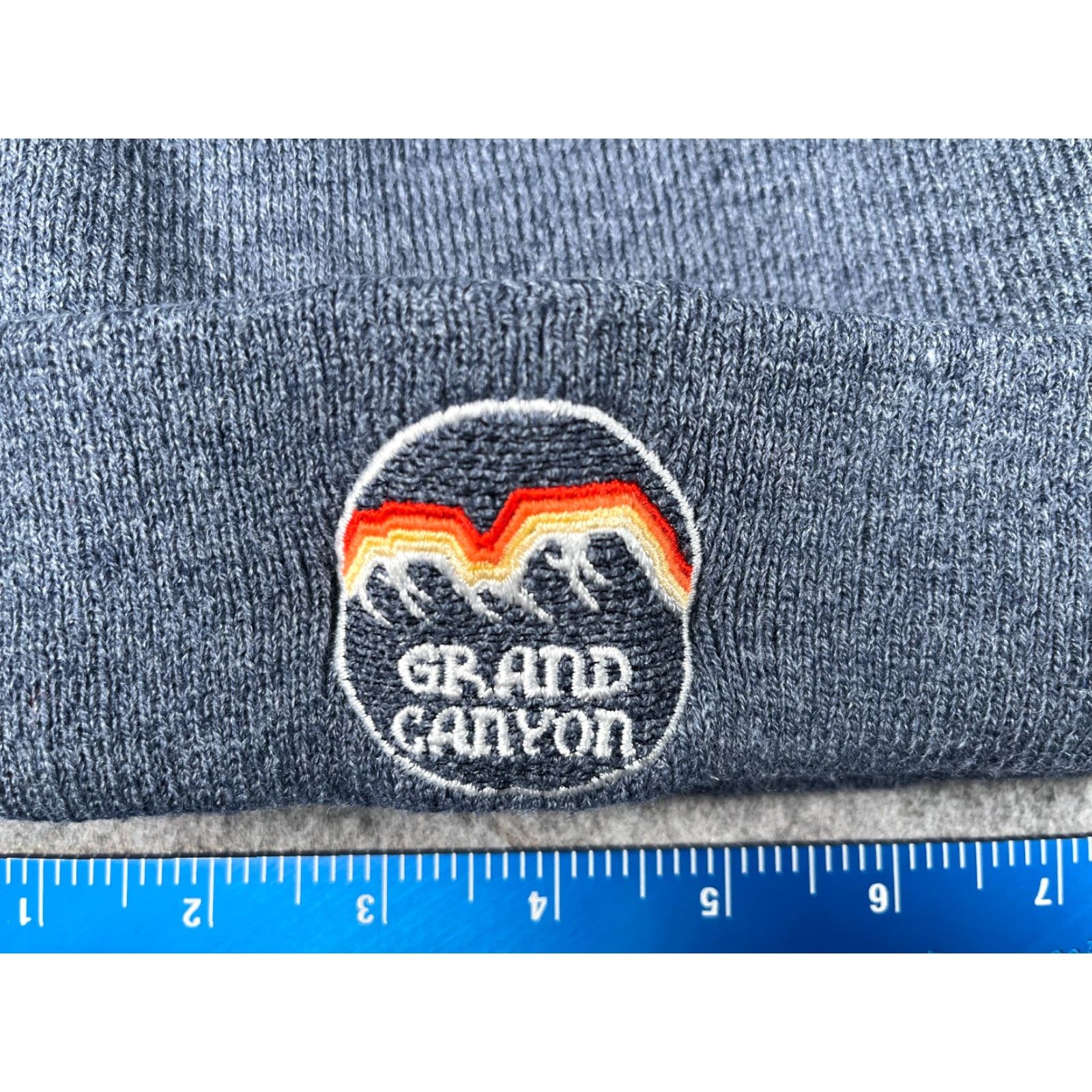 Vintage Beanie Grand Canyon Blue One Size Adult Knit 100% Acrylic Blend Embroider Unbranded Unisex Adults Hat/Taqe Size ONE SIZE - 2 Thumbnail