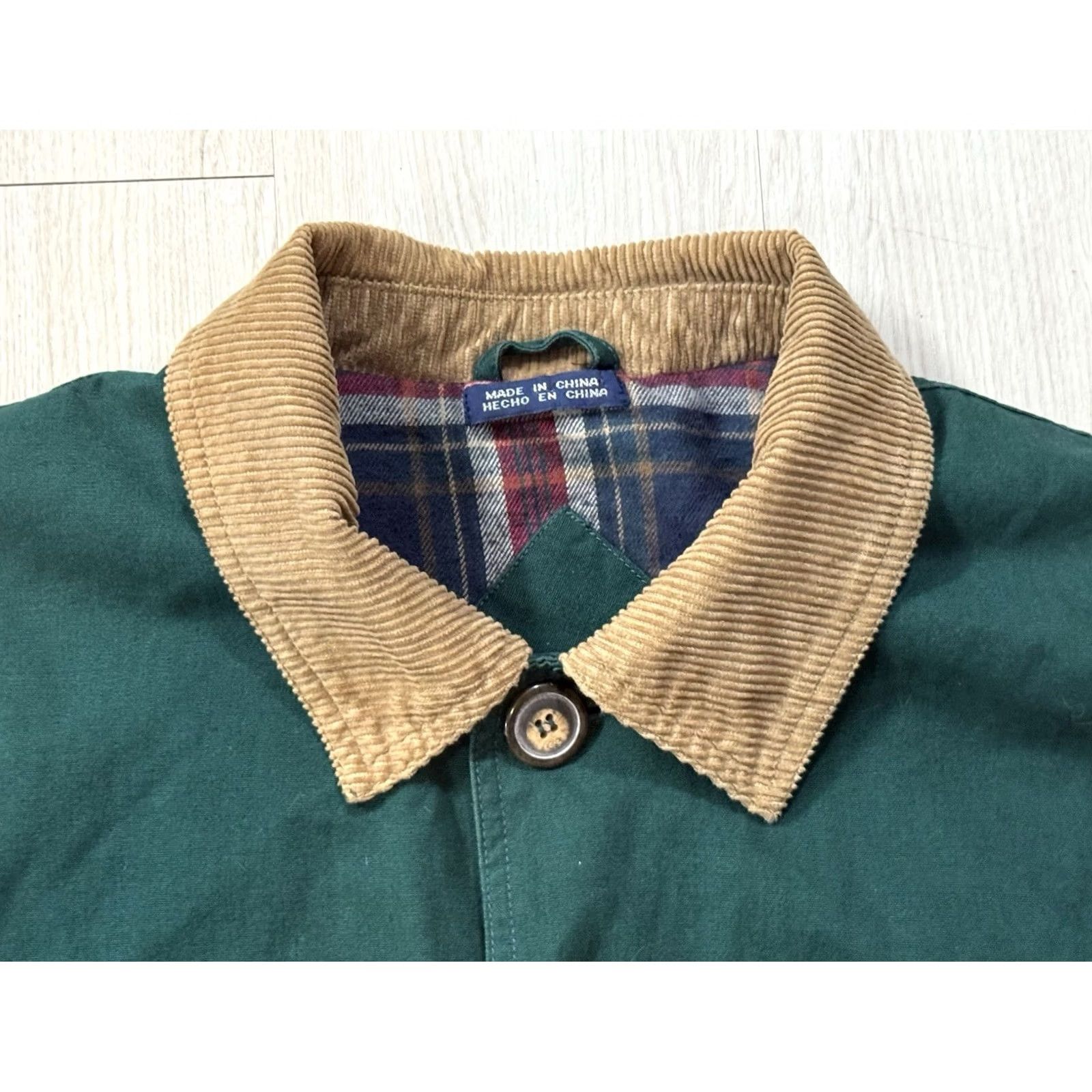 Vintage VINTAGE Woodlake Jacket Shirt Coat Chore Utility Hunting 90s Corduroy Collar Green L Men Regular Warm Size US L / EU 52-54 / 3 - 5 Thumbnail