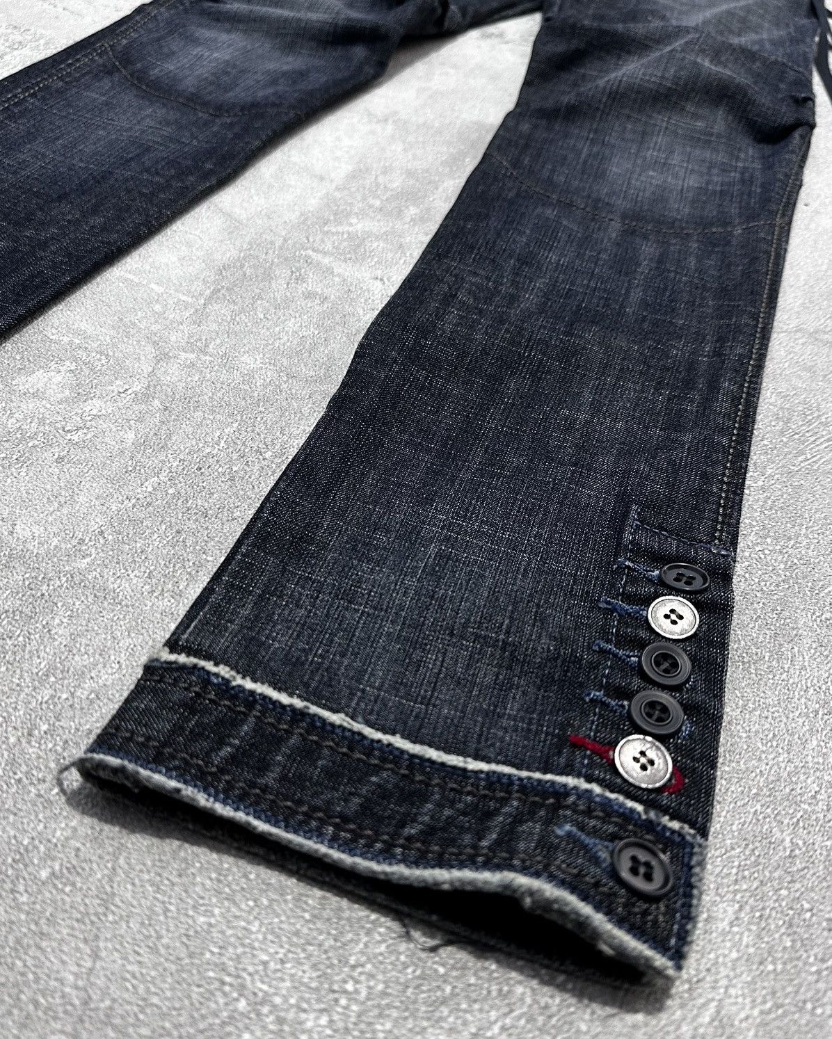 Marithe + Francois Girbaud × Vintage Marithe Francois Girbaud Laced Up Skinny Jeans Size US 27 - 3 Thumbnail
