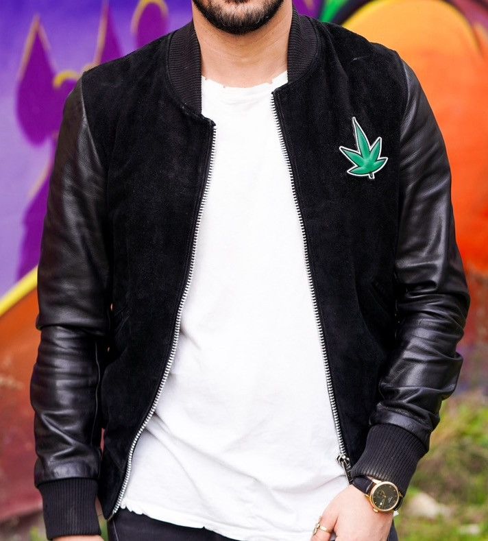Other Jess Ilann rare bomber jacket suede leather weed patch XS Size US XS / EU 42 / 0 - 2 Thumbnail