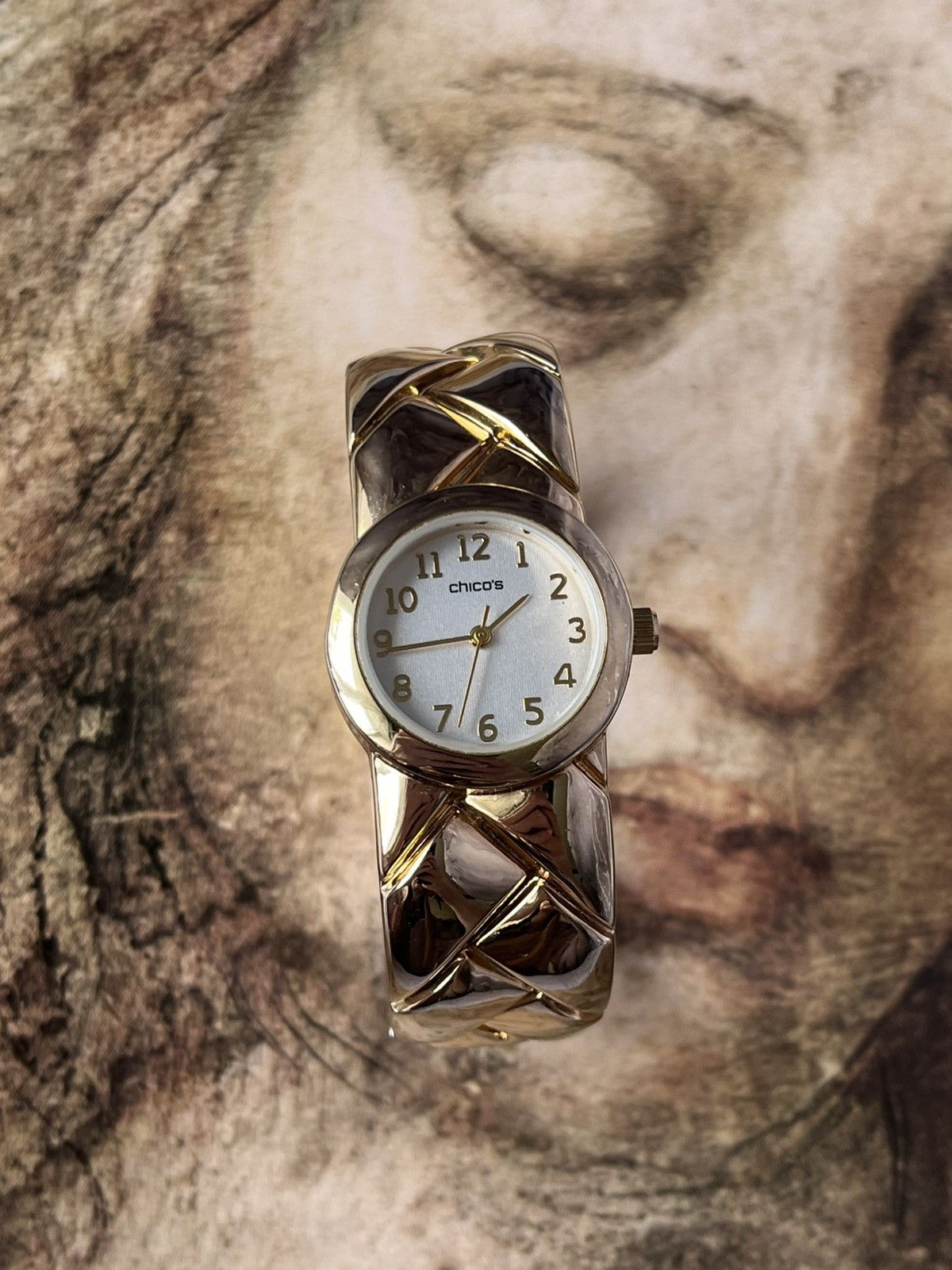 Jewelry Chicos Elegant Watch with Gold Woven Bracelet Size ONE SIZE - 14 Thumbnail