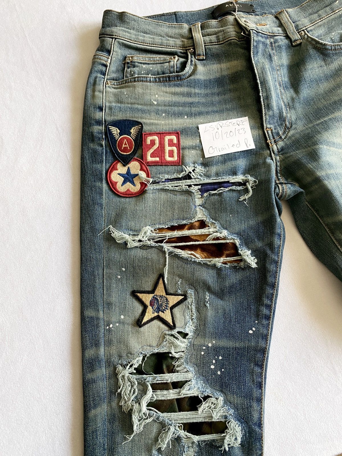 Amiri AMIRI Art Patch Medium Indigo 32 OG Rare* Size US 32 / EU 48 - 6 Thumbnail