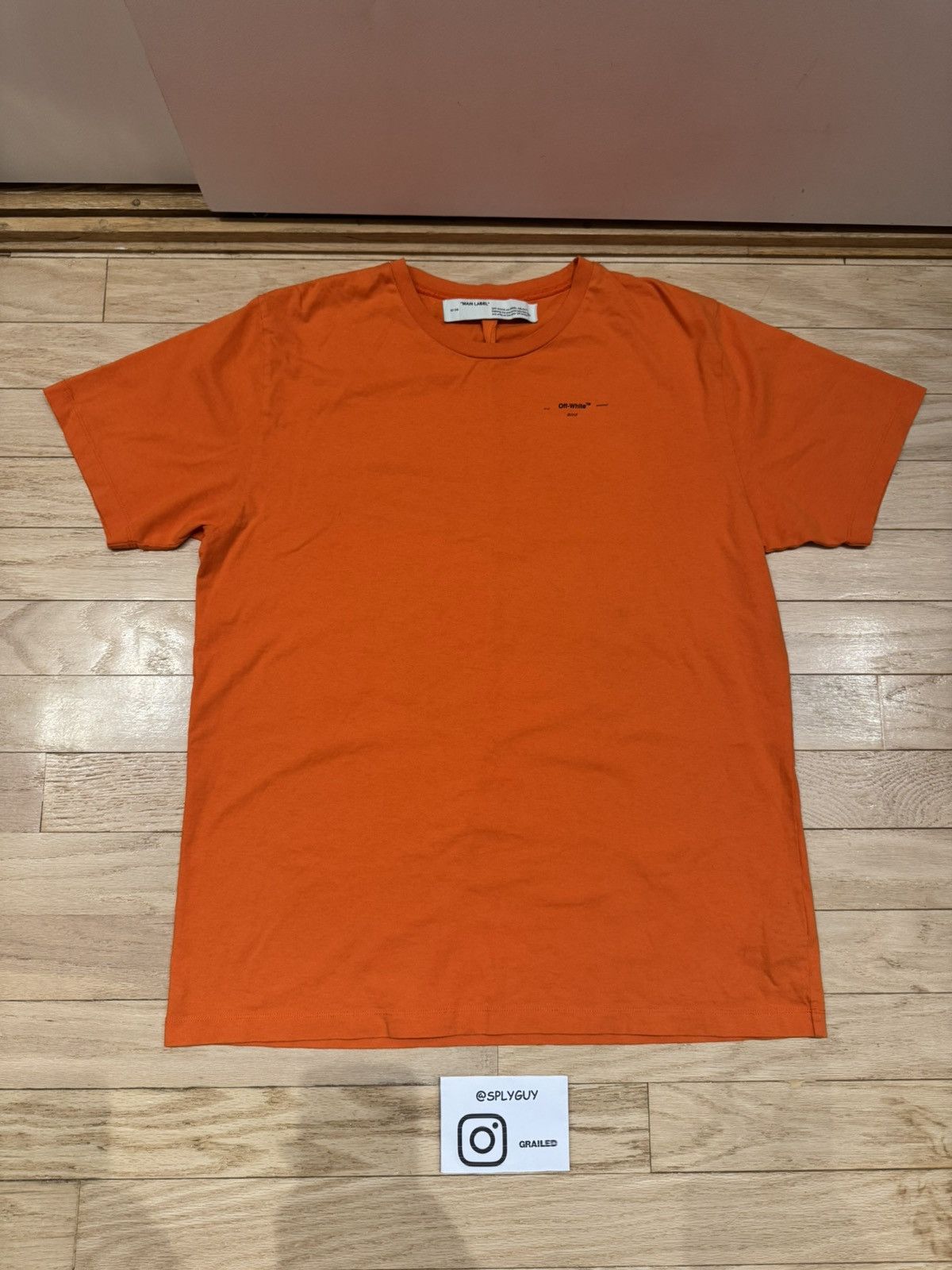 Off White Logo Orange Shirt XXL