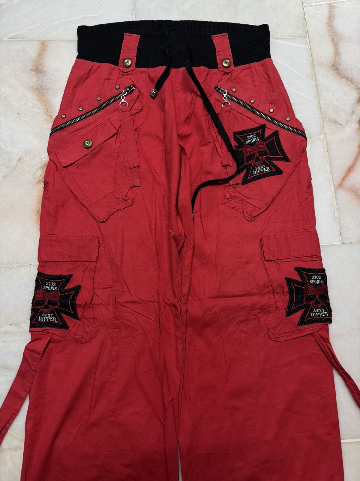 Seditionaries TATTOO SKULL POEM GORTHIC CHOPPER PUNK CARGO STYLE Size US 29 - 5 Thumbnail