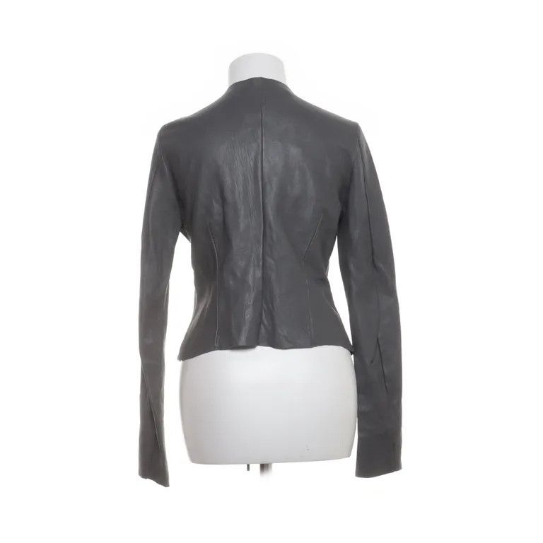 Ovate Leather Jacket Minimal Open Front XS Dark Gray Size XS / US 0-2 / IT 36-38 - 4 Thumbnail