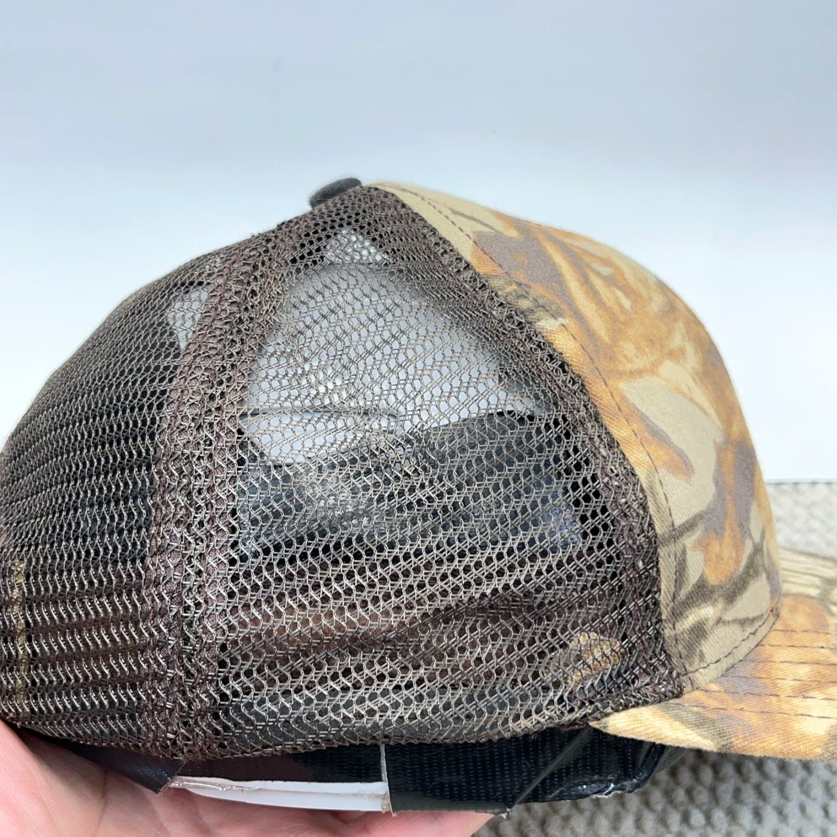 Vintage VINTAGE Sniper Camo Trucker Hat Cap Snap Back Made In USA Brown Camo Trucker Hat Vintage 90s Hunting Men's Adjustable Cap USA 80s 90s Outdoor Size ONE SIZE - 6 Thumbnail